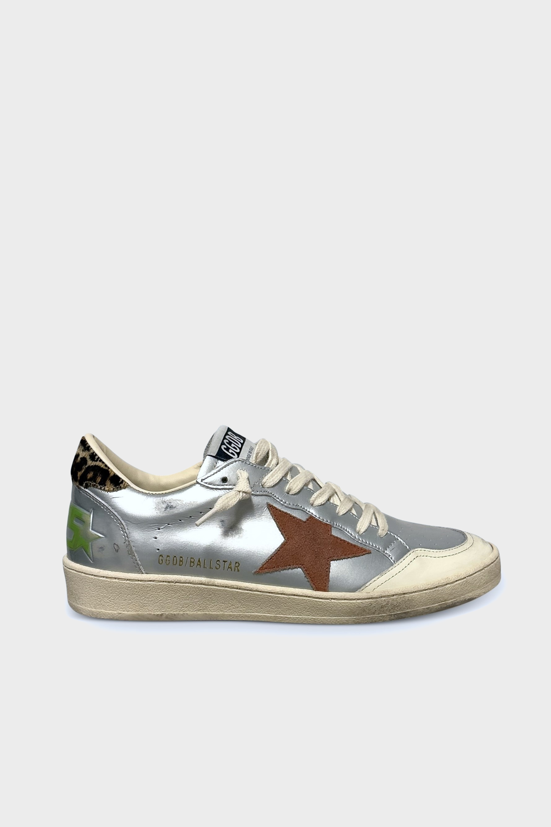 GOLDEN GOOSE Ballstar Silver/Horsy Heel GOLDEN GOOSE Ballstar Silver/Horsy Heel