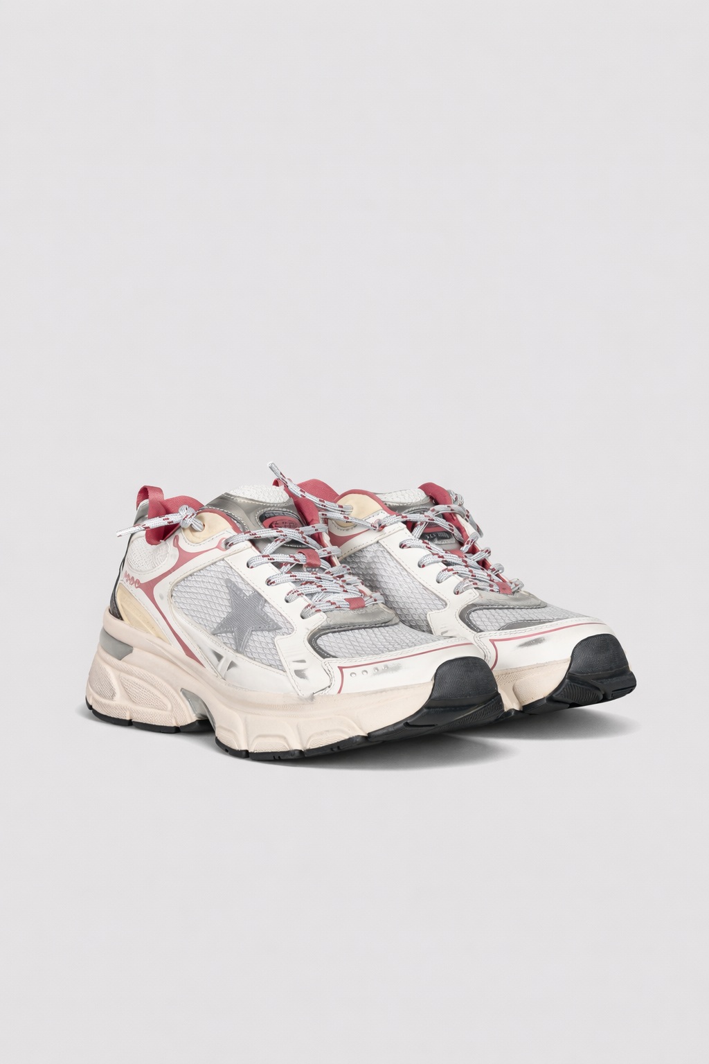 GOLDEN GOOSE Lightstar in White/OldPink