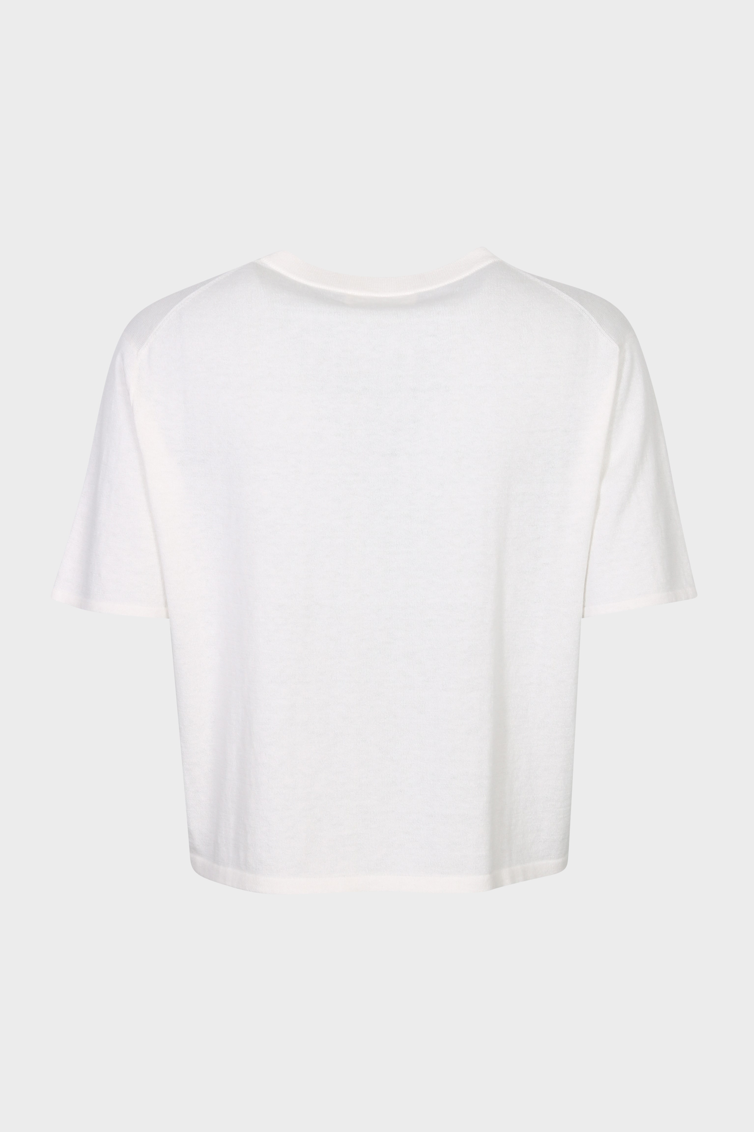 LISA YANG Rubie Cotton Cashmere T-Shirt in Off White LISA YANG Rubie Cotton Cashmere T-Shirt in Off White