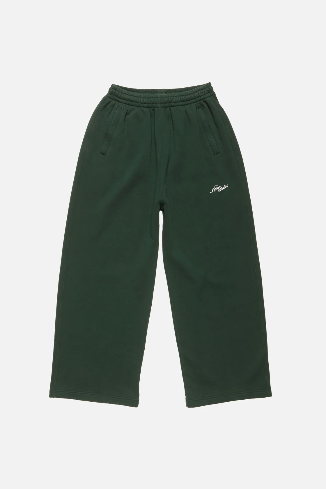 ACNE STUDIOS Logo Sweatpant in Dark Green