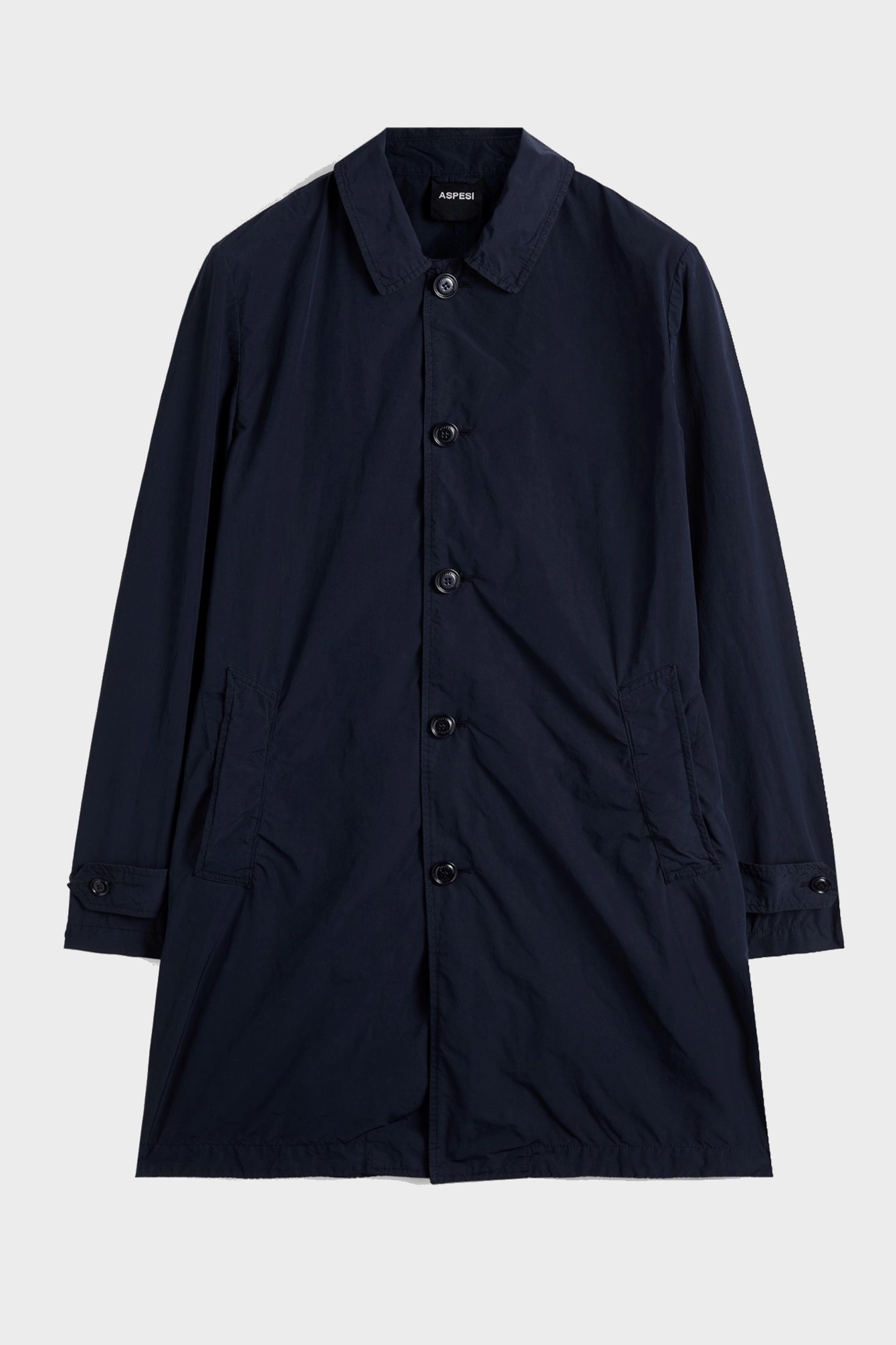 ASPESI Light Rain Coat in Navy