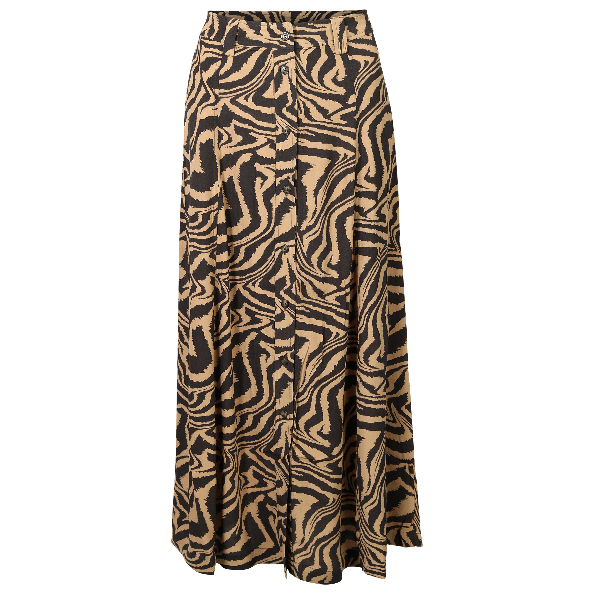 Ganni Skirt Animal Printed Crepe