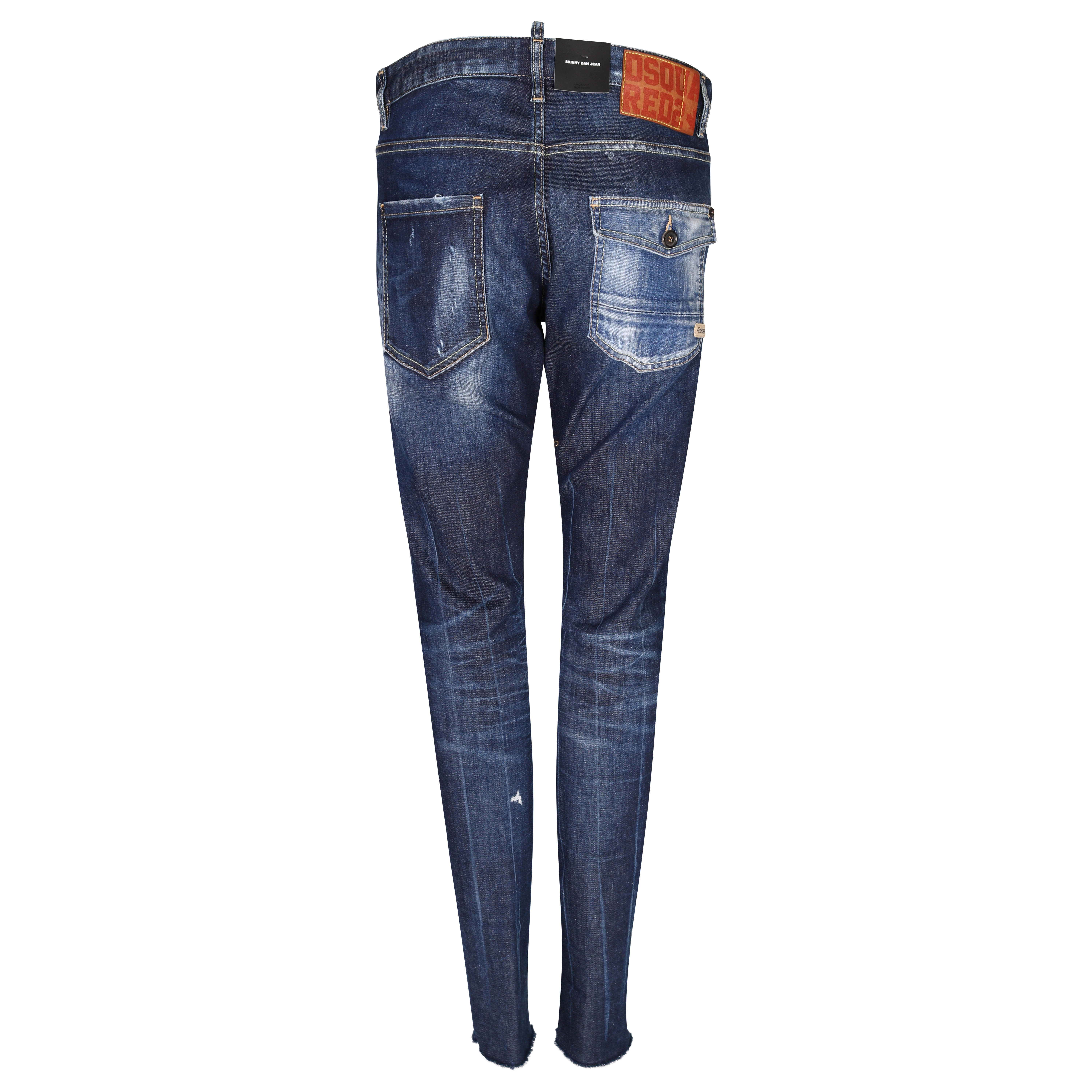 Dsquared Skinny Dan Jeans in Blue Wash