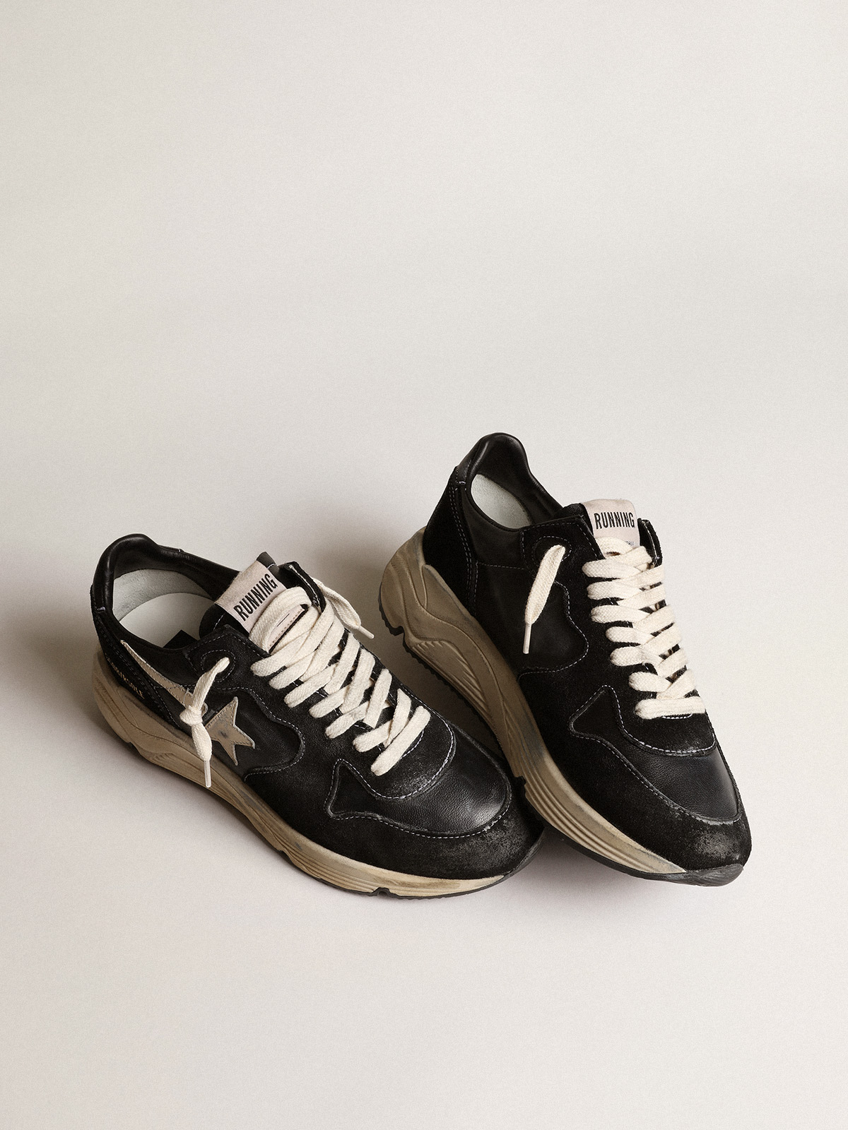 GOLDEN GOOSE Running in Black/White