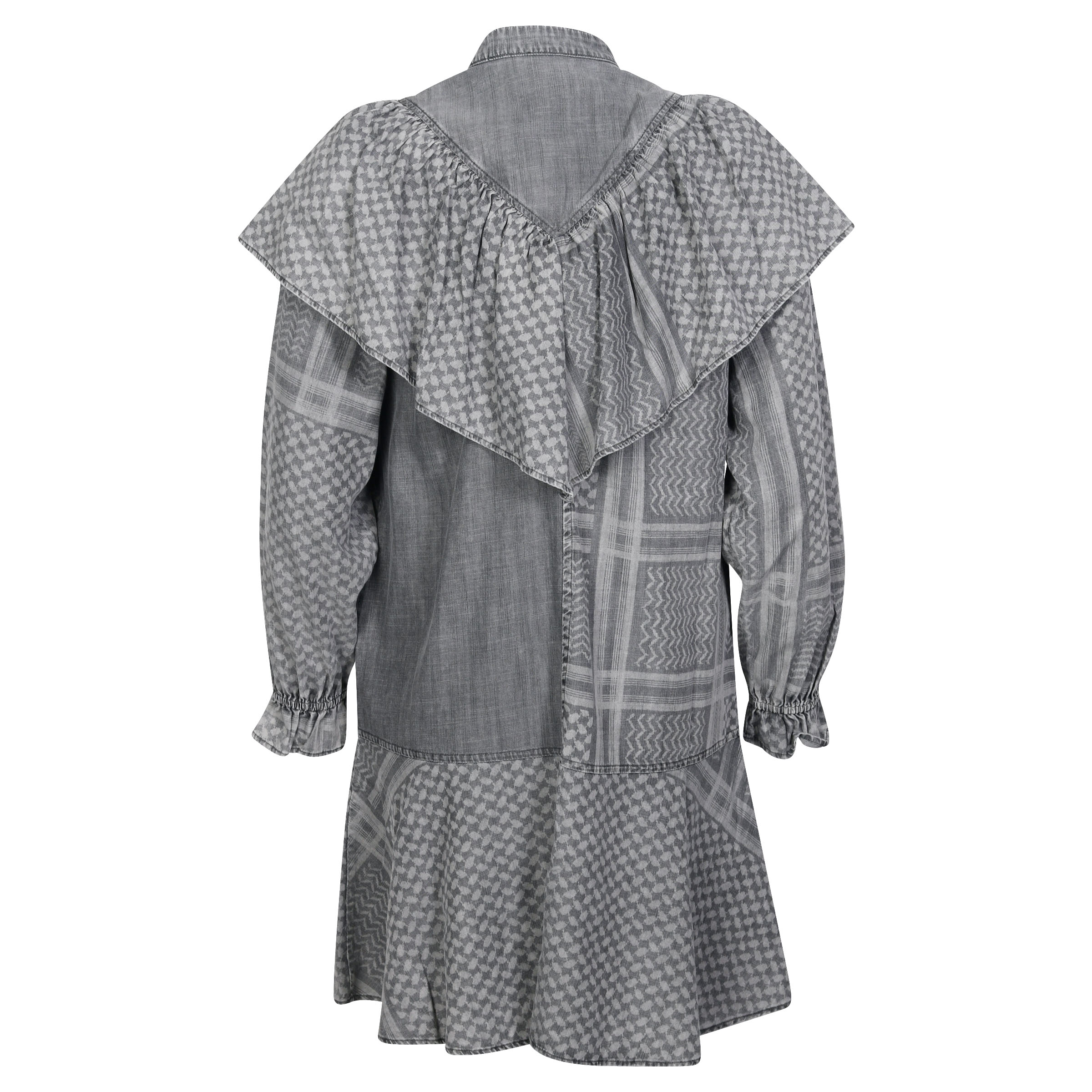 Lala Berlin Dress Detty Patchworked Denim  S