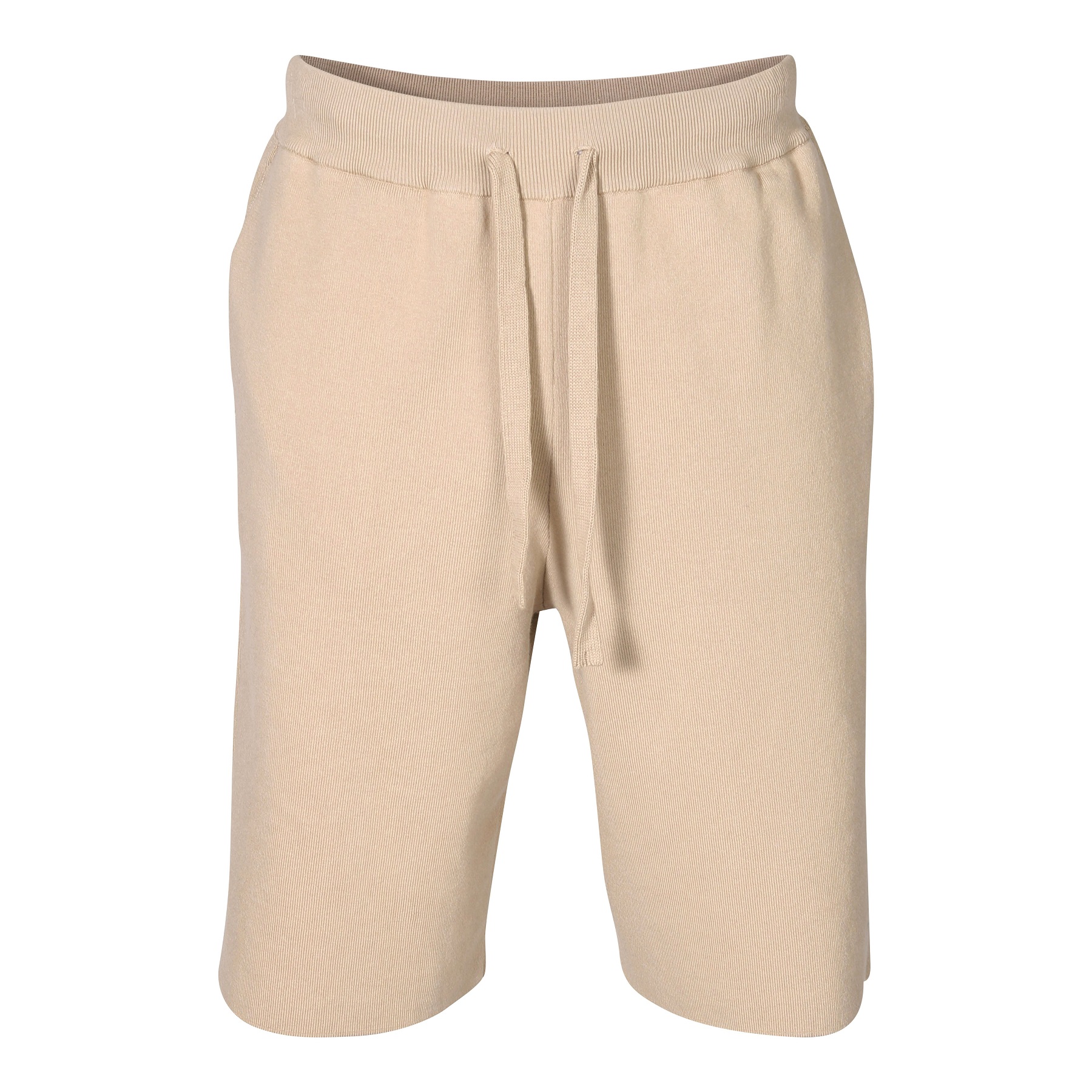 ROBERTO COLLINA Cotton Knit Shorts in Beige