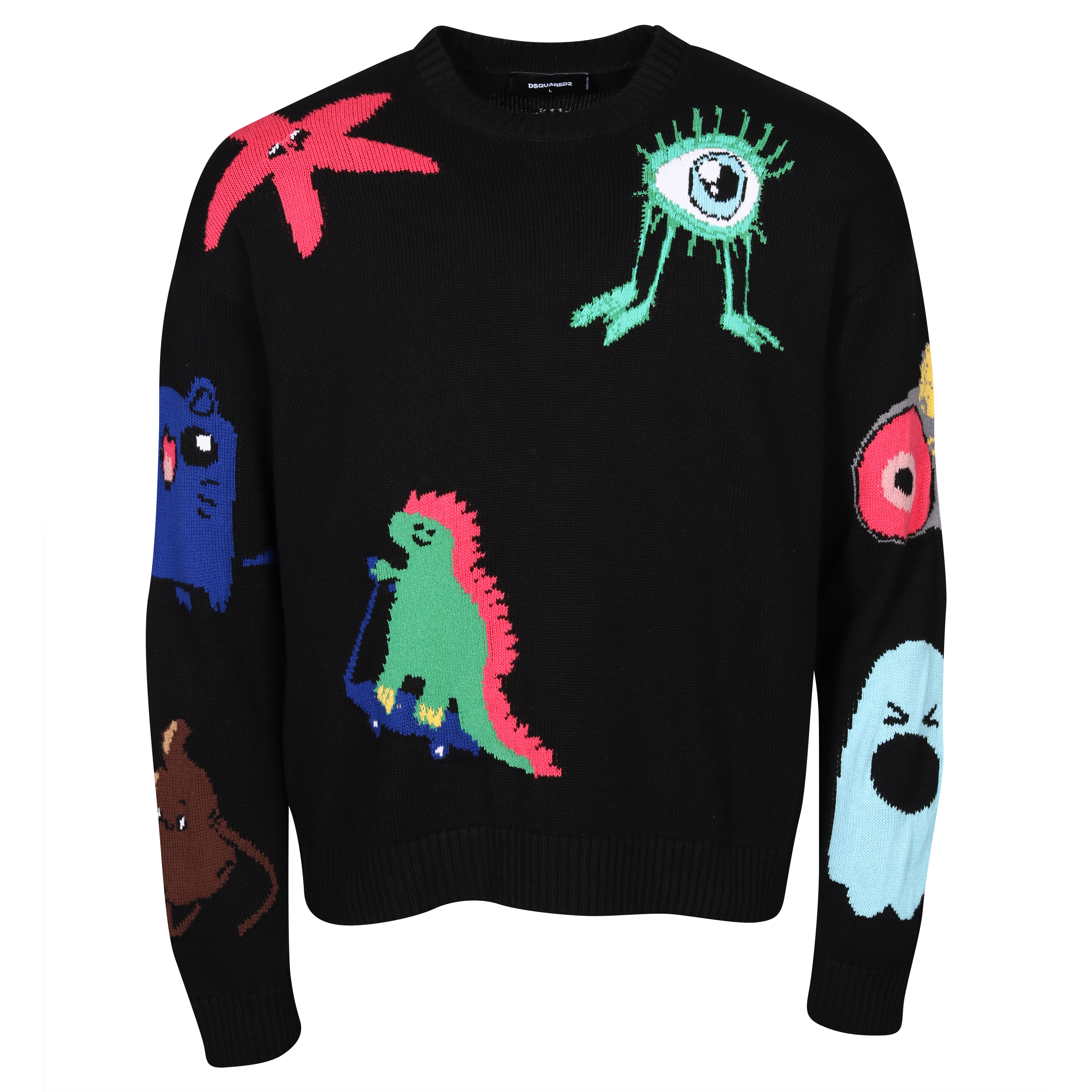 Dsquared Cartoon Knit Sweater Black