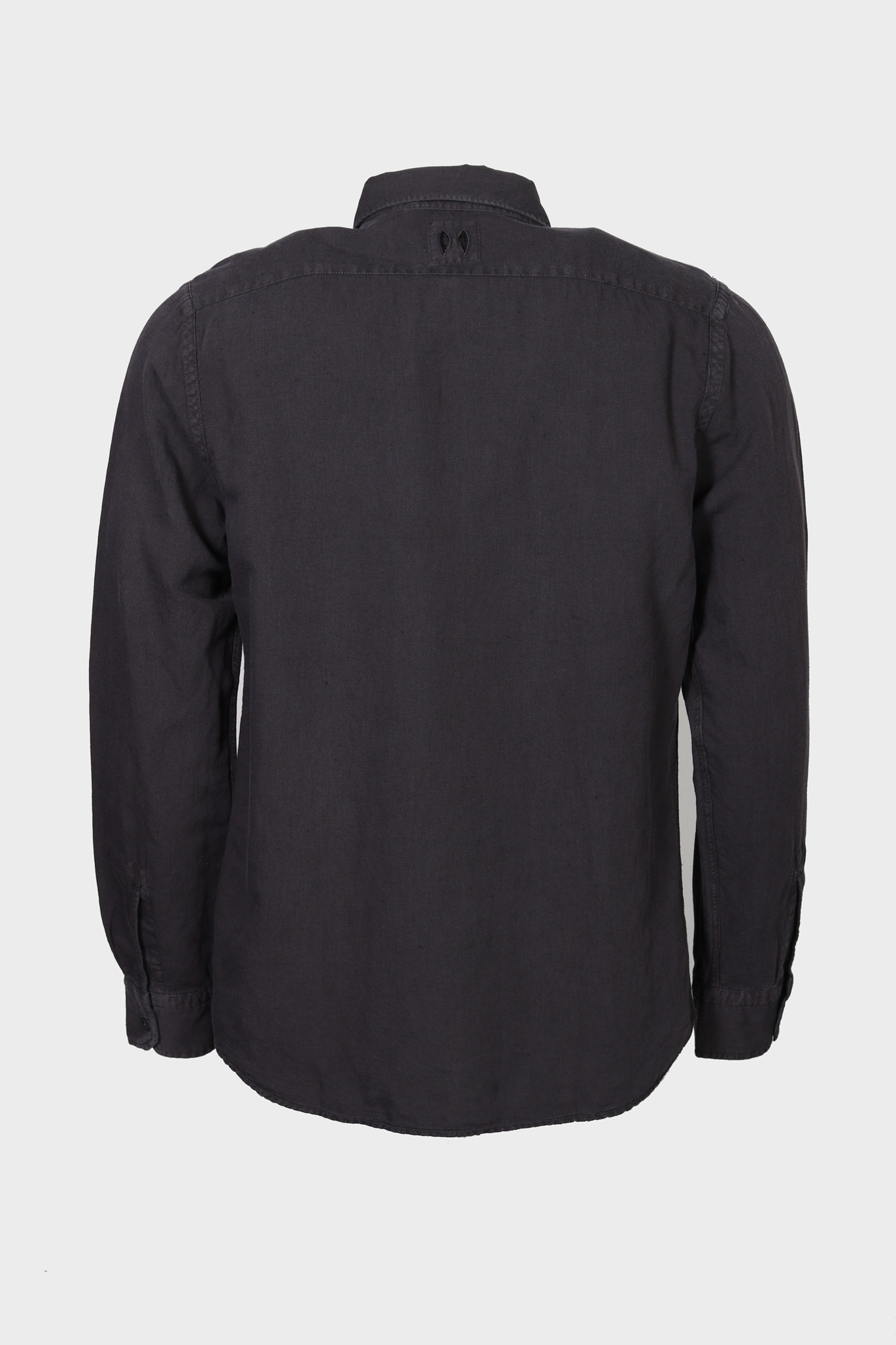HANNES ROETHER Cotton/Linen Shirt in Black