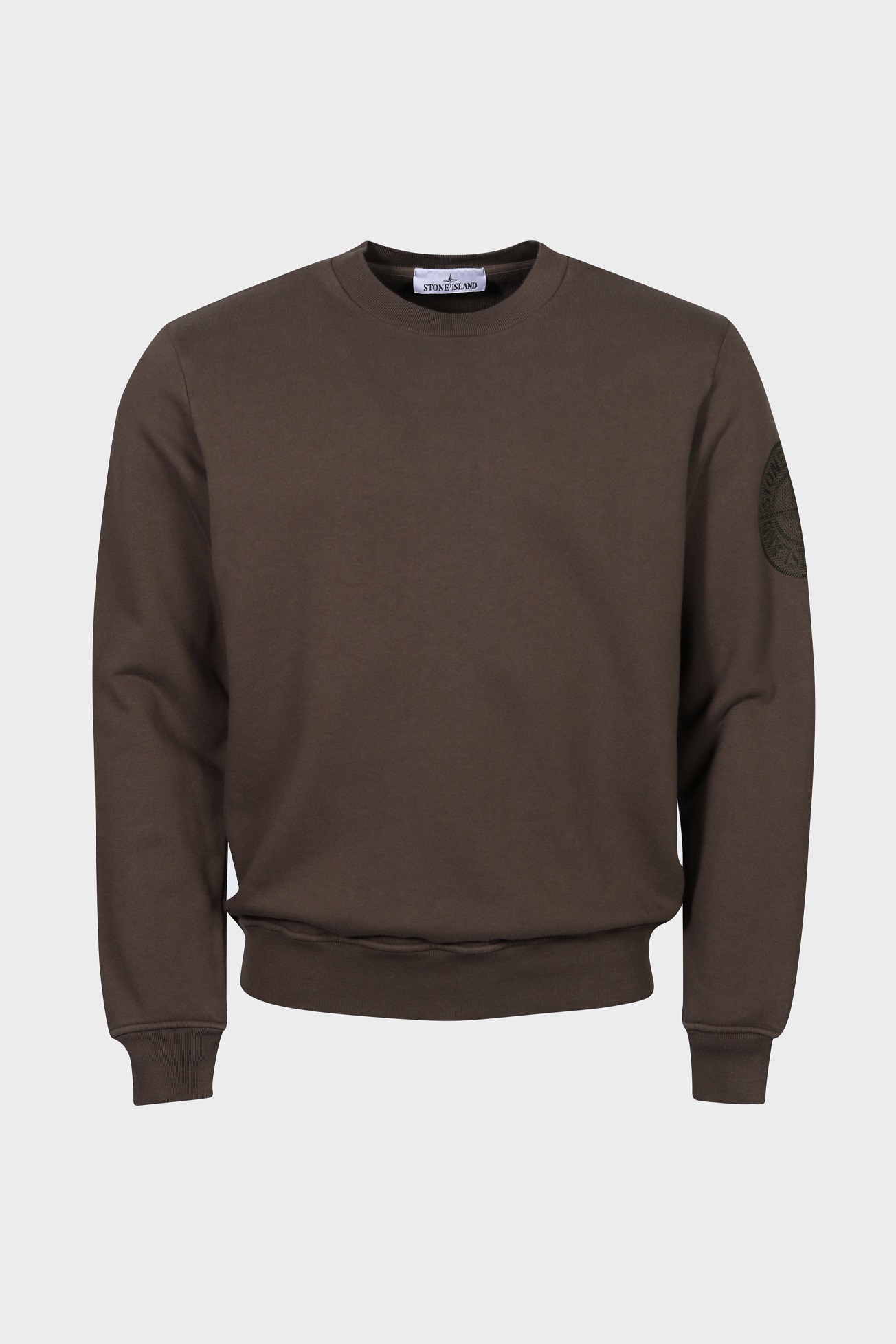STONE ISLAND Embroidery Sweatshirt in Khaki STONE ISLAND Embroidery Sweatshirt in Khaki