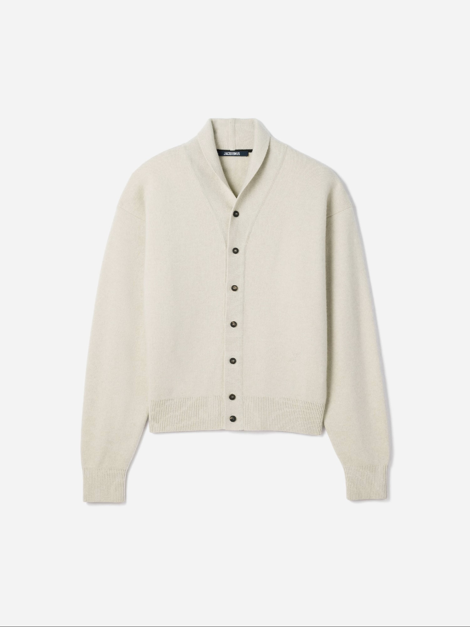 JACQUEMUS Pelota Knit Cardigan in Light Beige