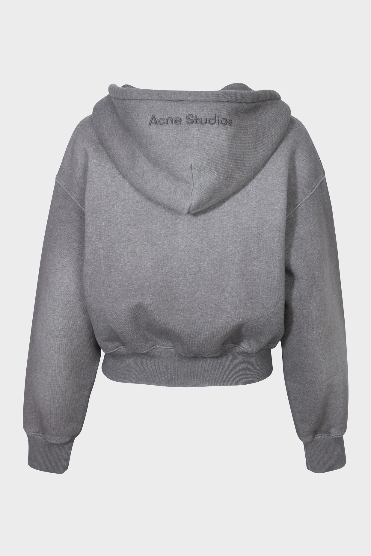 ACNE STUDIOS Heavy Zip Hoodie in Grey Melange ACNE STUDIOS Heavy Zip Hoodie in Grey Melange