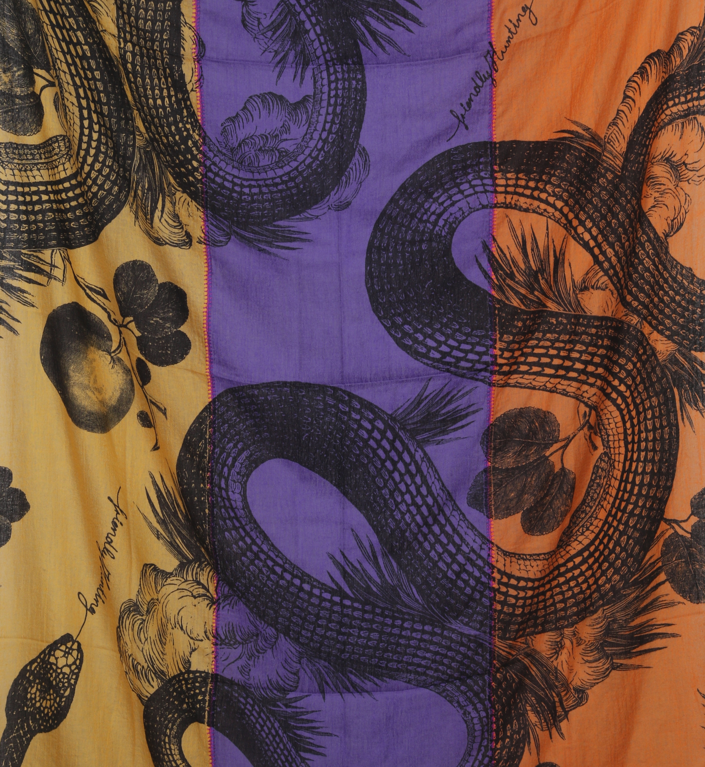 Friendly Hunting Cashmere Patch Scarf Multicolour