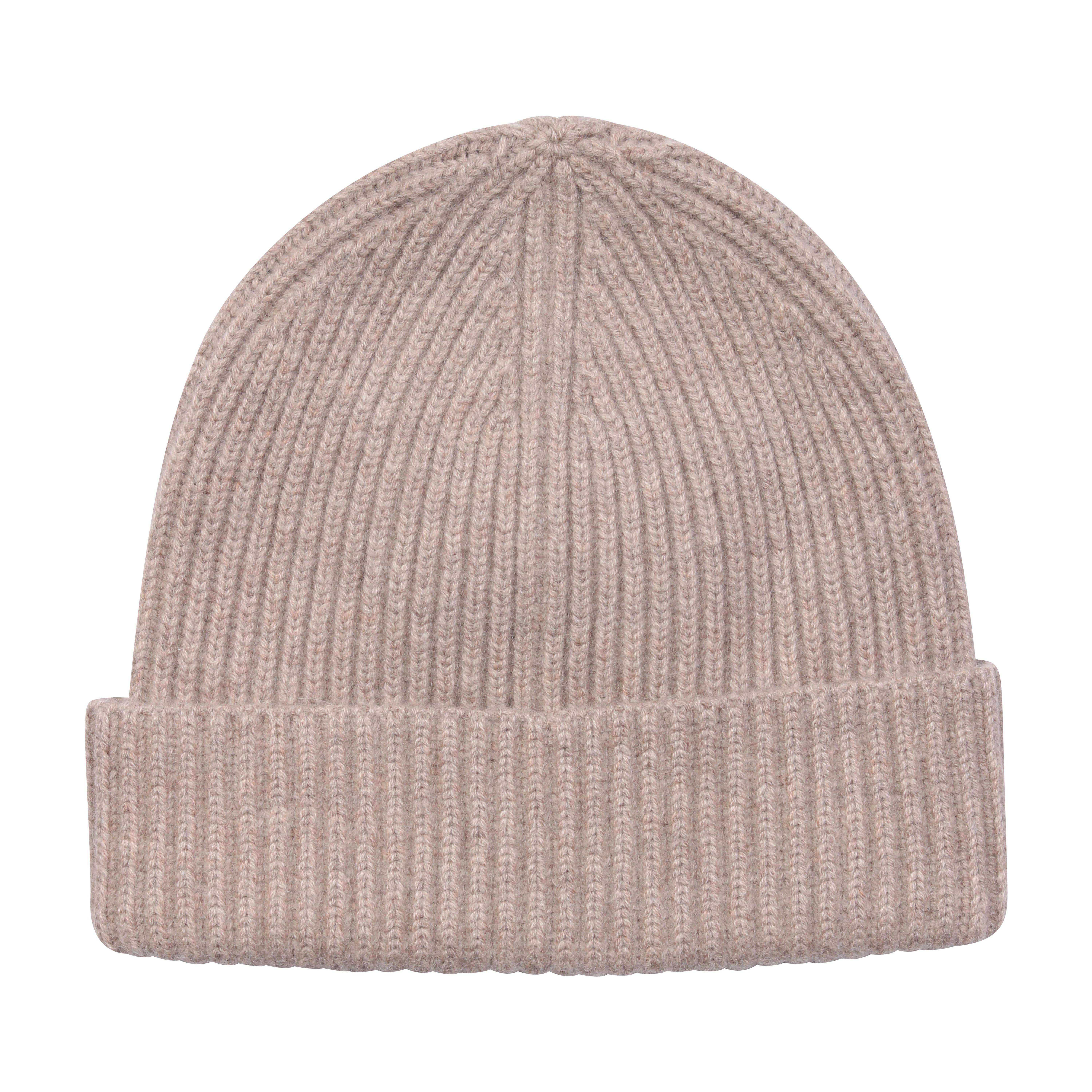 Flona Cashmere Cap in Taupe Melange