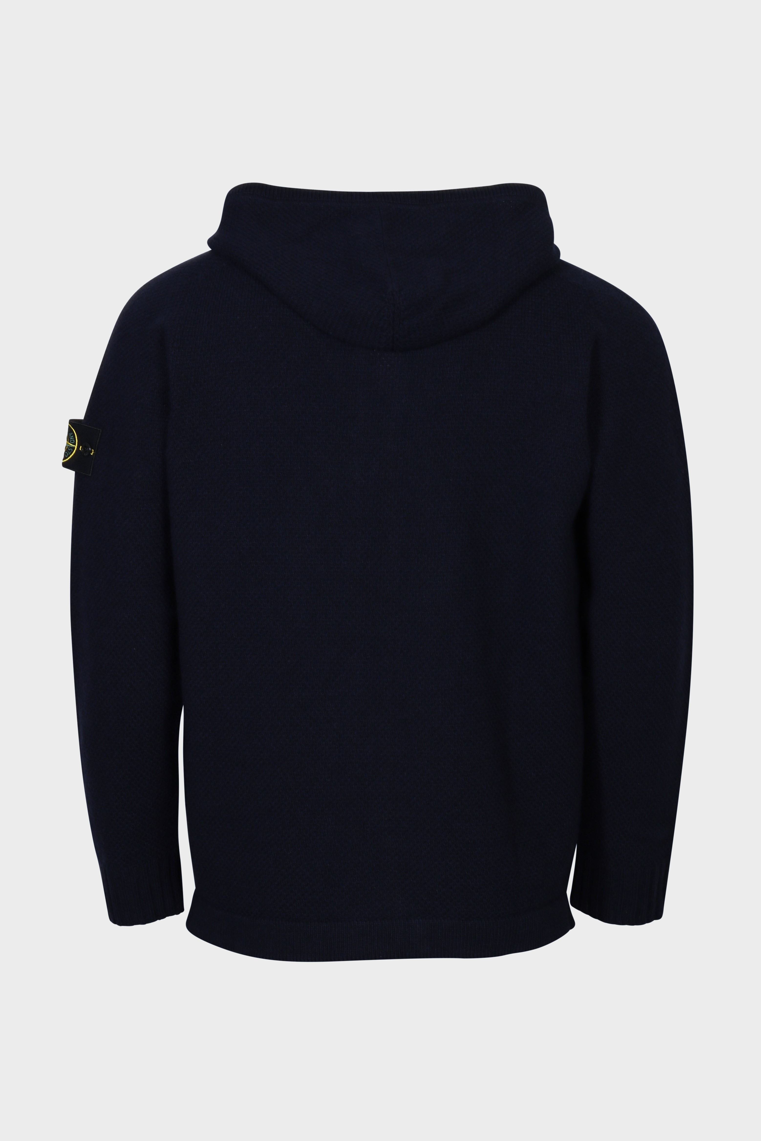 STONE ISLAND Hodded Knit Jacket in Navy 3XL