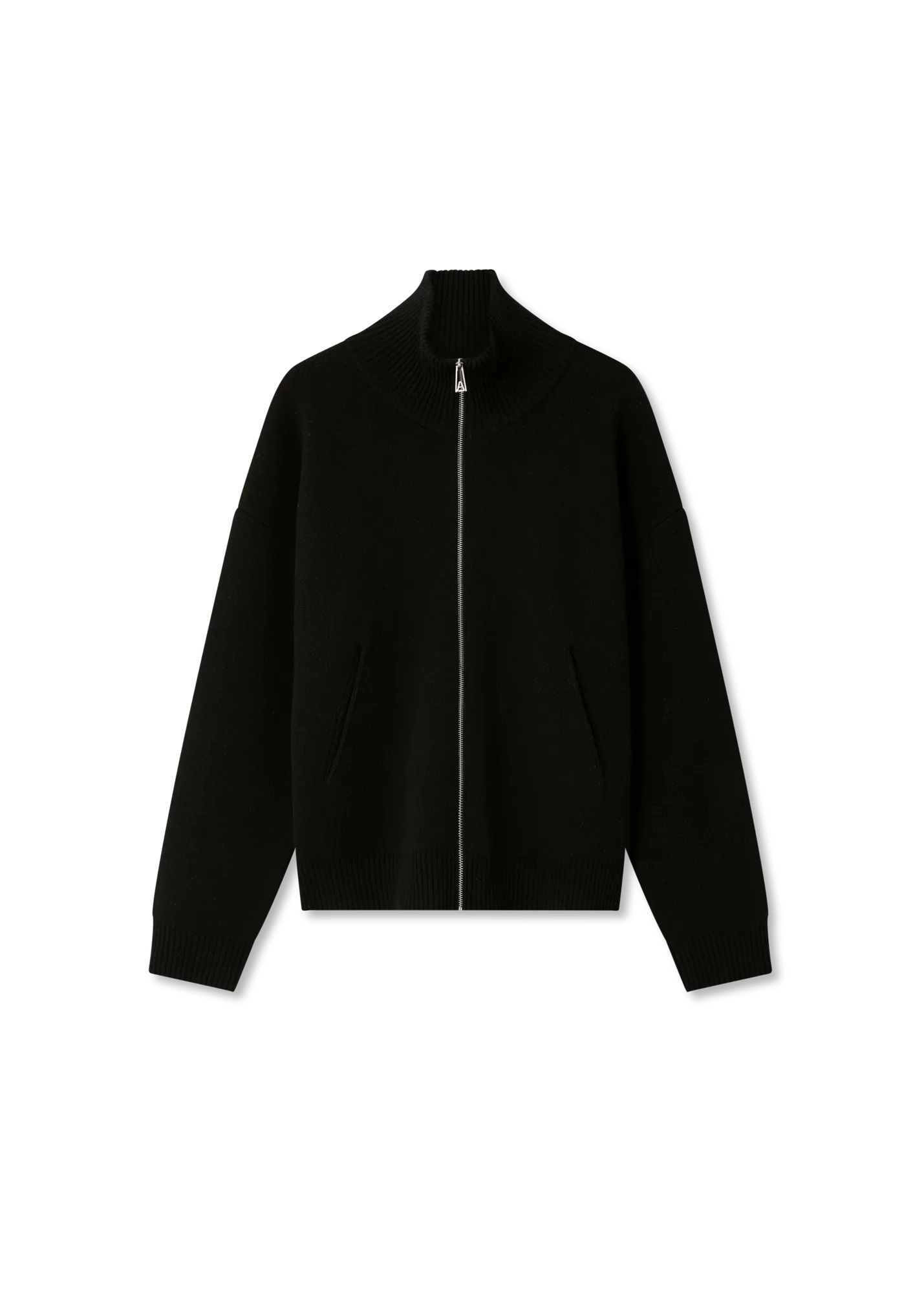 AXEL ARIGATO Heavy Knit Zip Jacket in Black