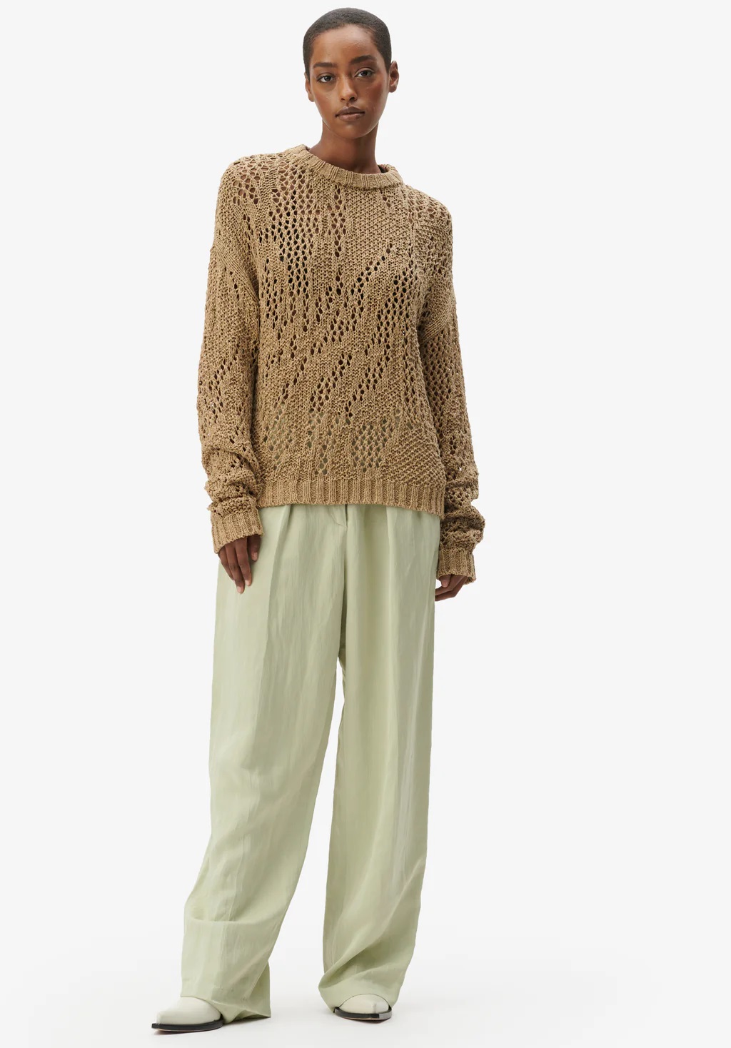 LALA BERLIN Knit Pullover in Dark Eucalyptus M