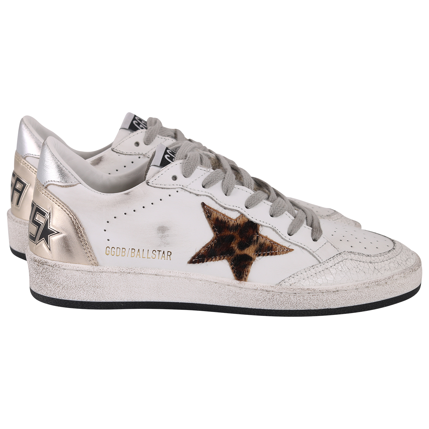 Golden Goose Sneaker Ballstar Leather Upper Leo Horsy Star