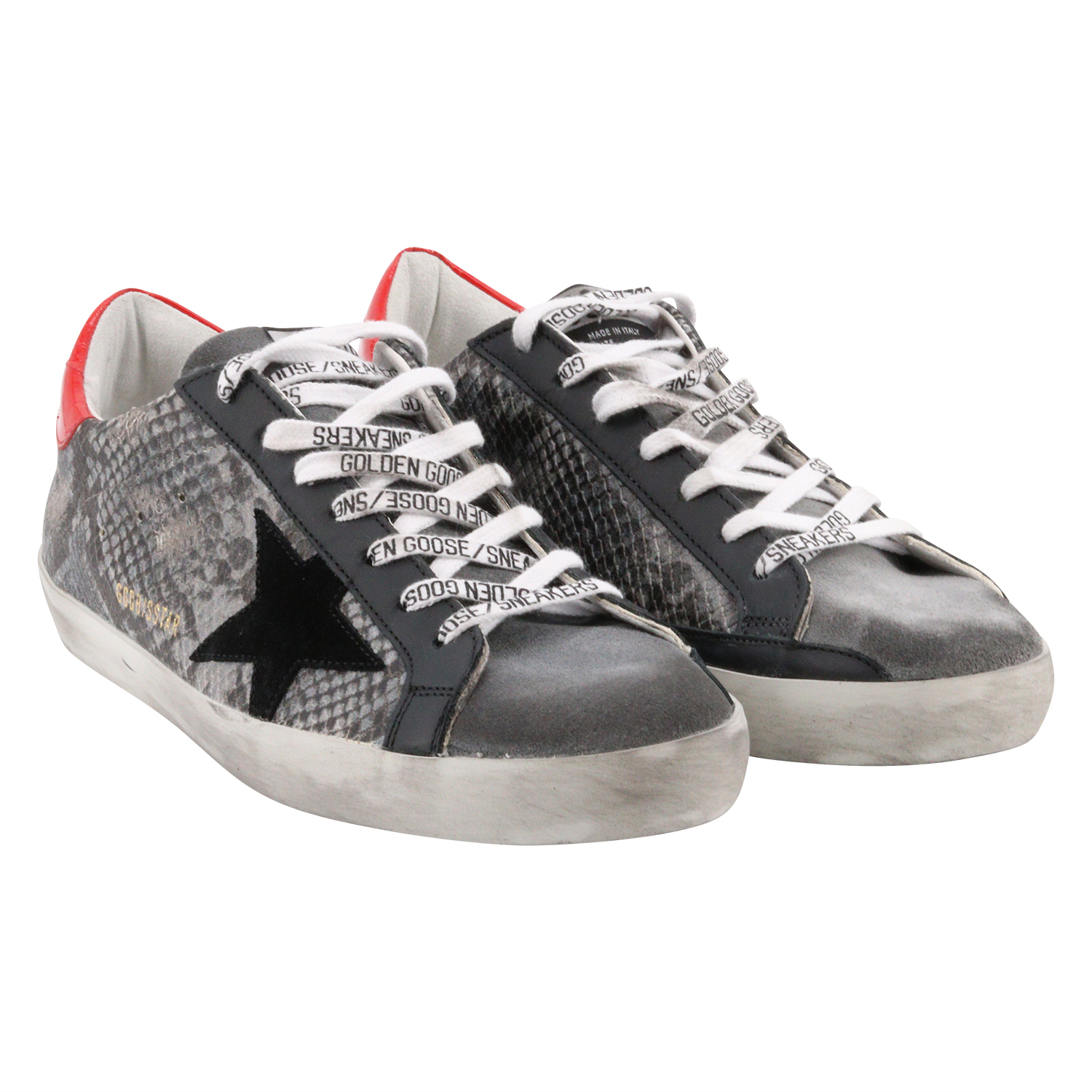 Golden Goose Sneaker Superstar Phyton/Grey/Black/Red