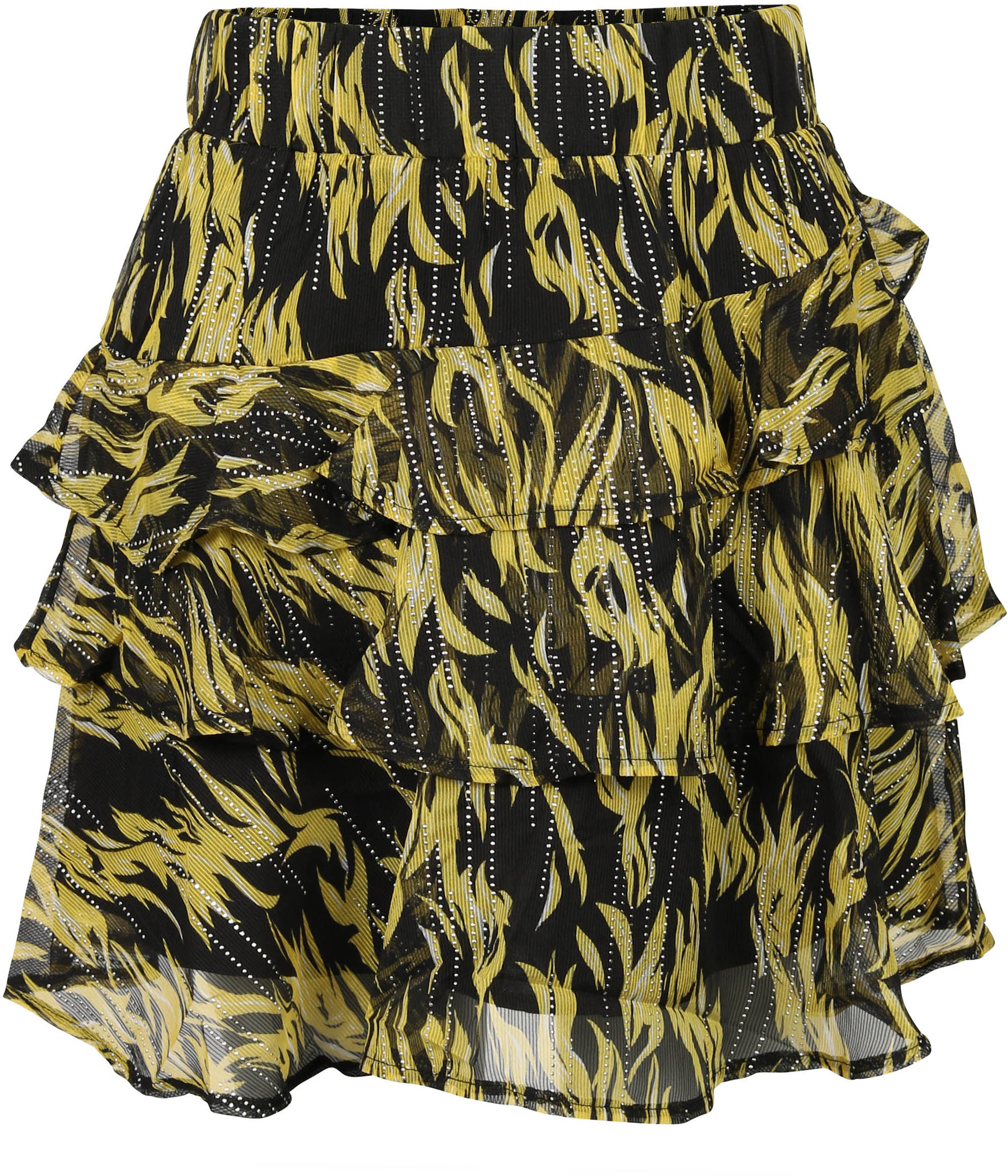Nikkie Ruffle Skirt Lemon/Black