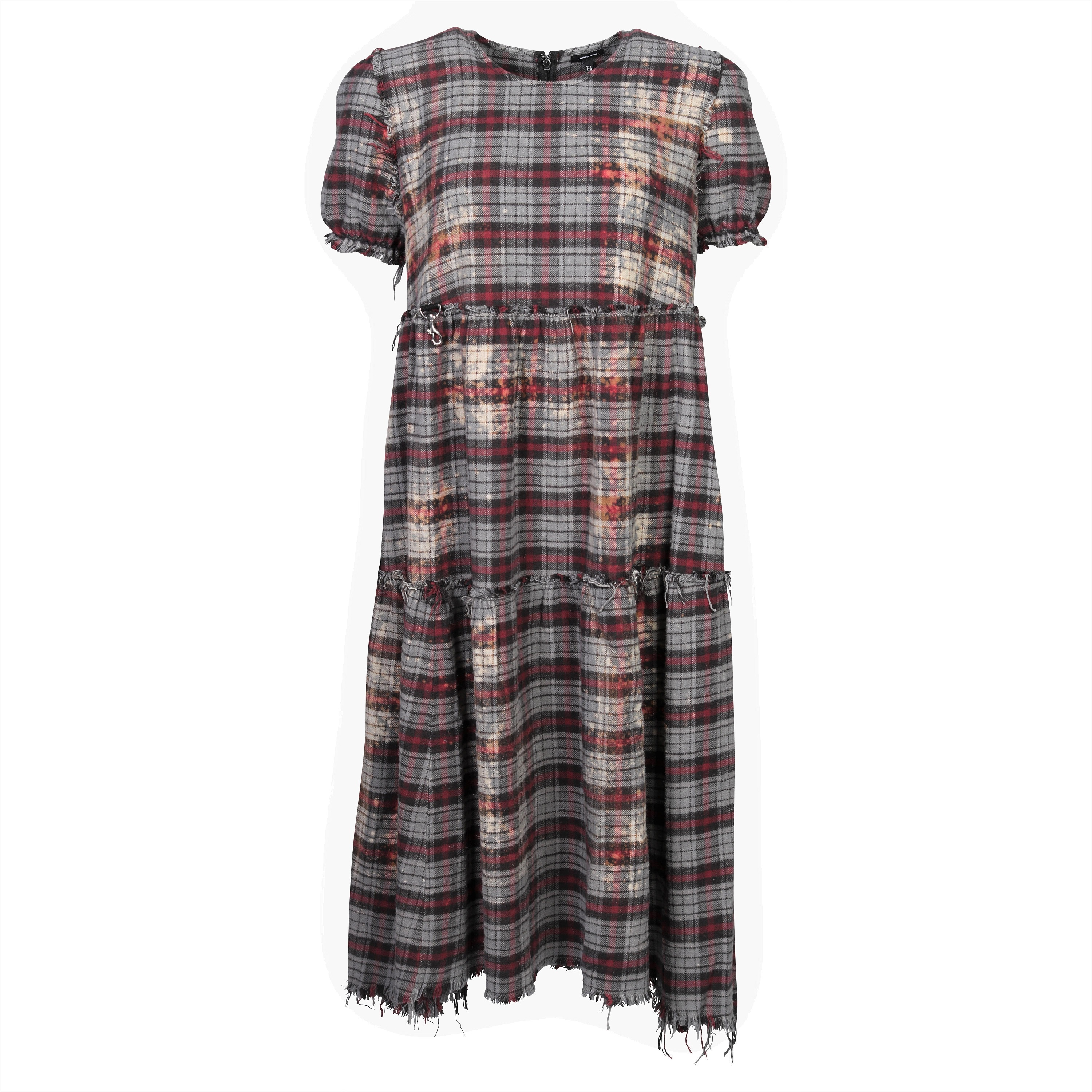 R13 Gothic Dress with Rings Multicolor Plaid M