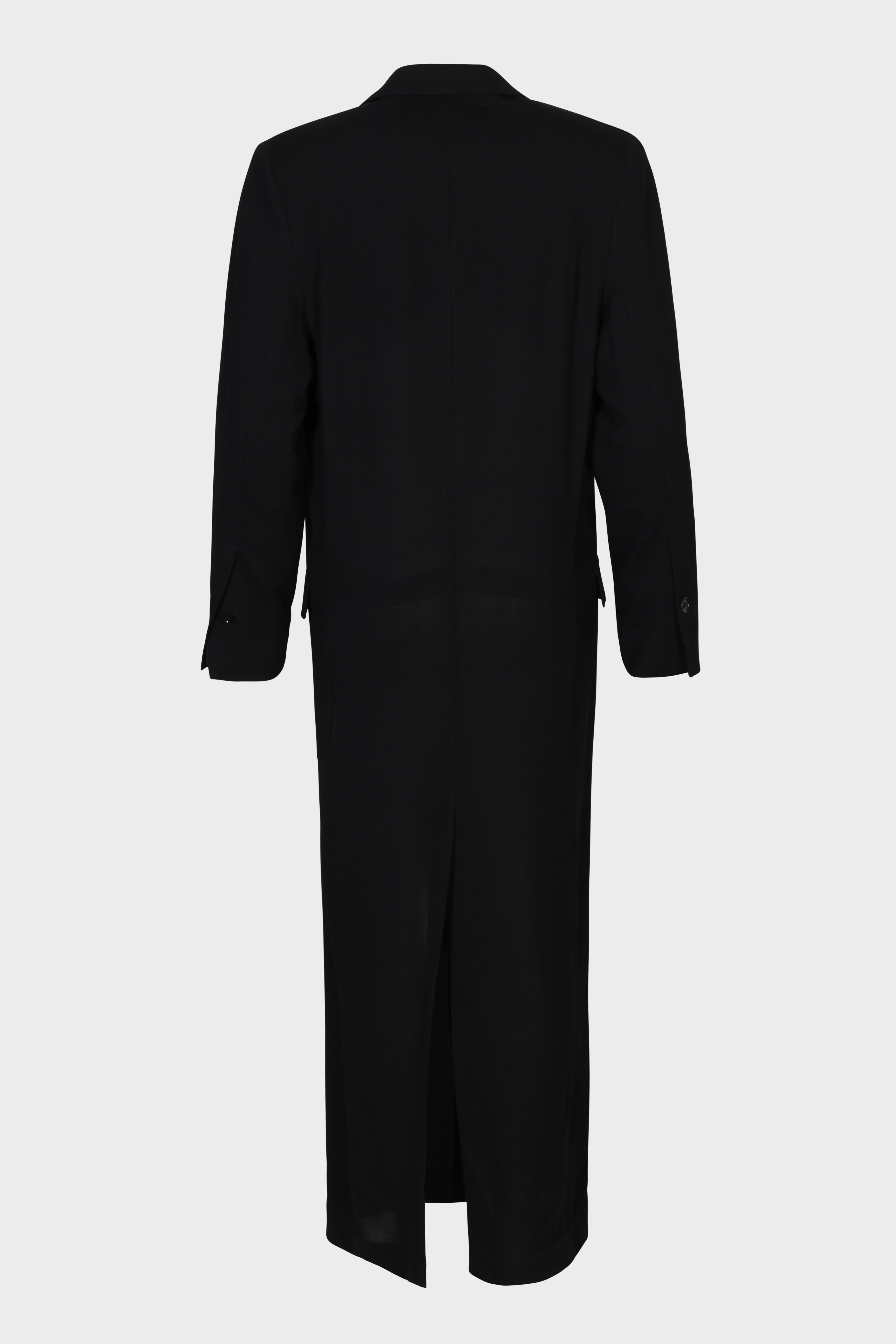 AMI PARIS Gabardine Coat Dress in Black