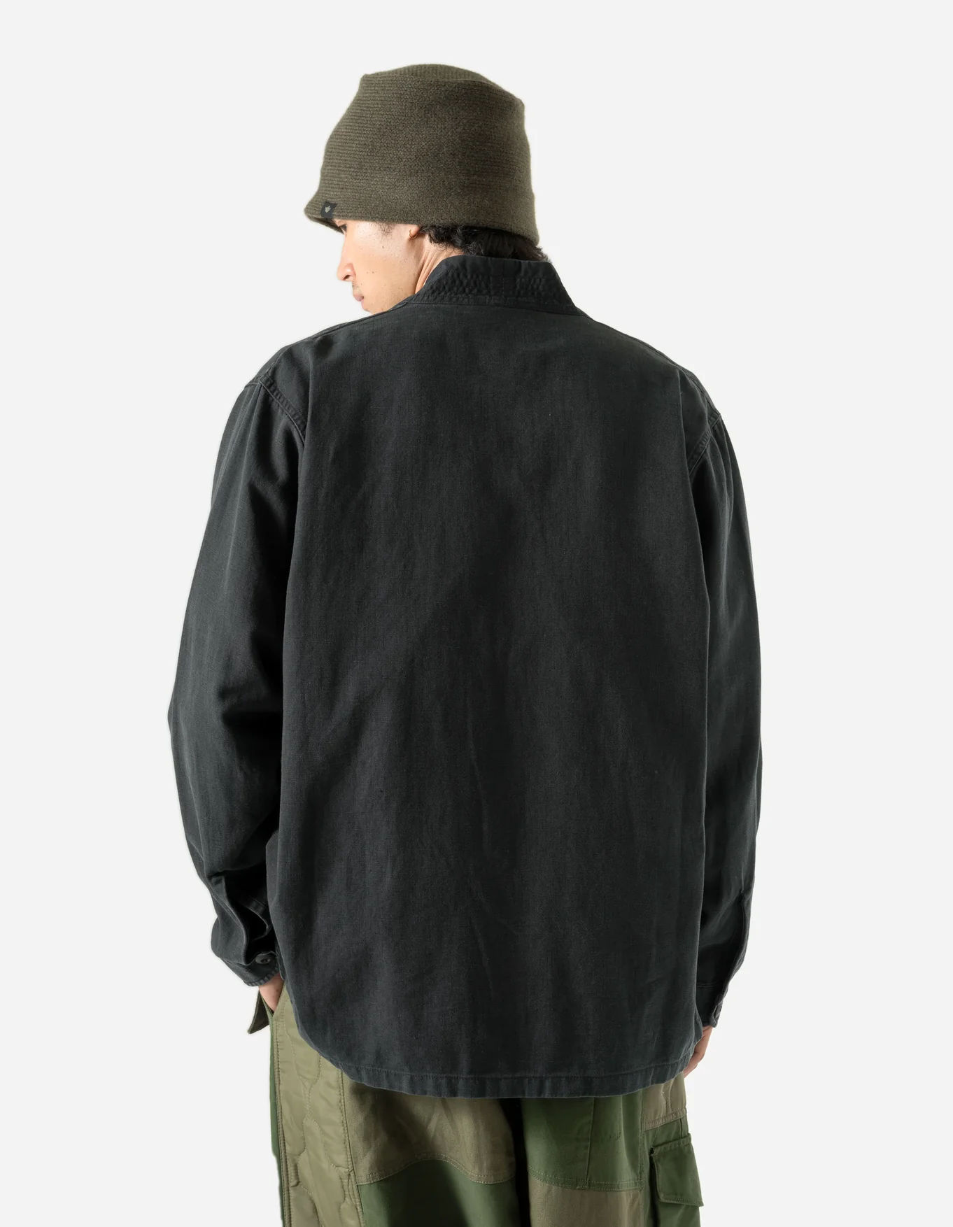 MAHARISHI 4605 Hemp Hanten Shirt in Black