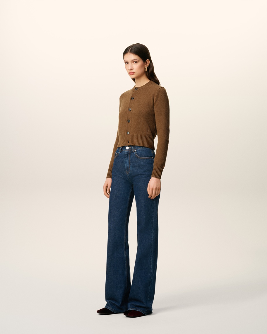 AMI PARIS Flare Fit Jeans in Indigo