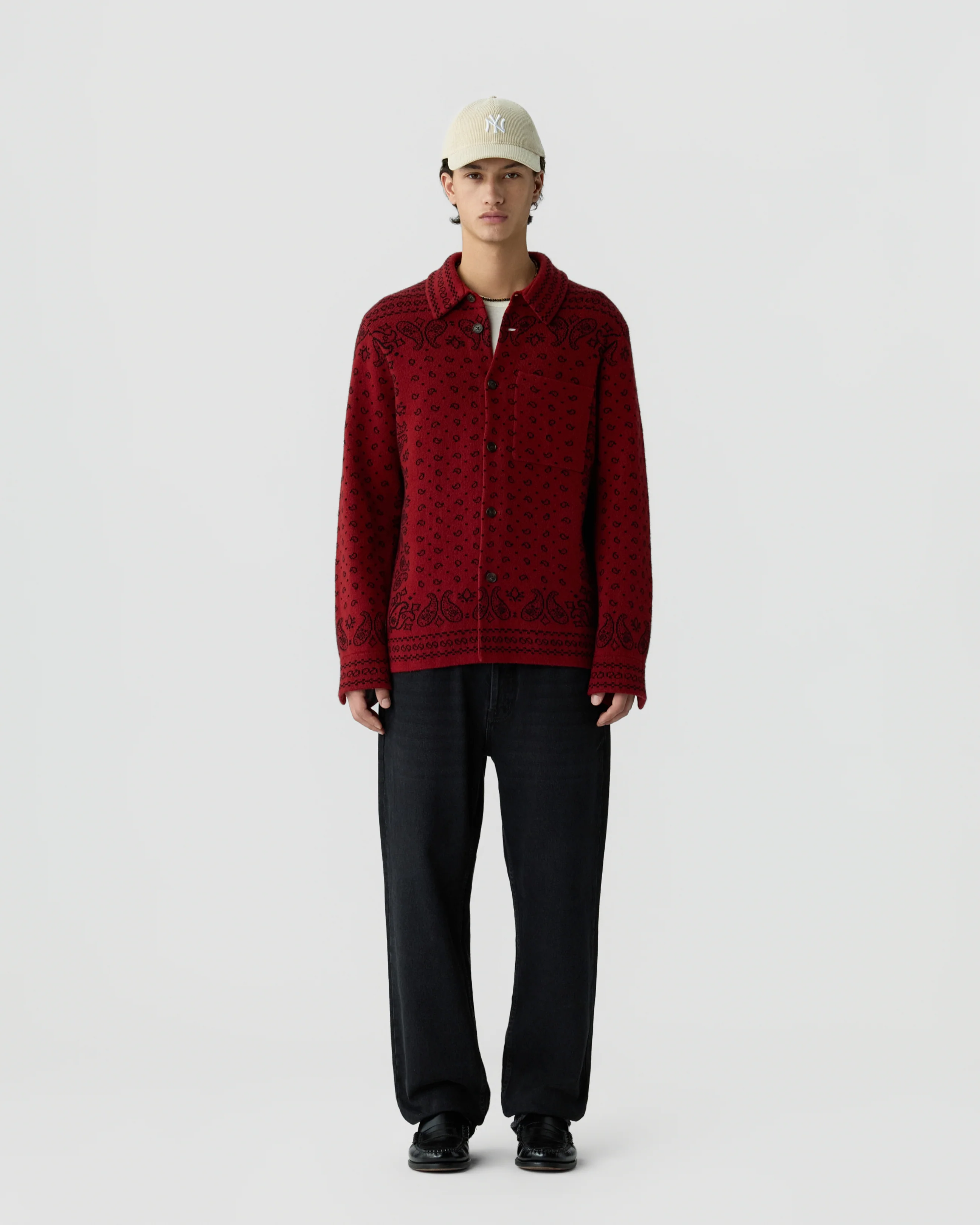 GUEST IN RESIDENCE Wild Rag Work Shirt Red Combo