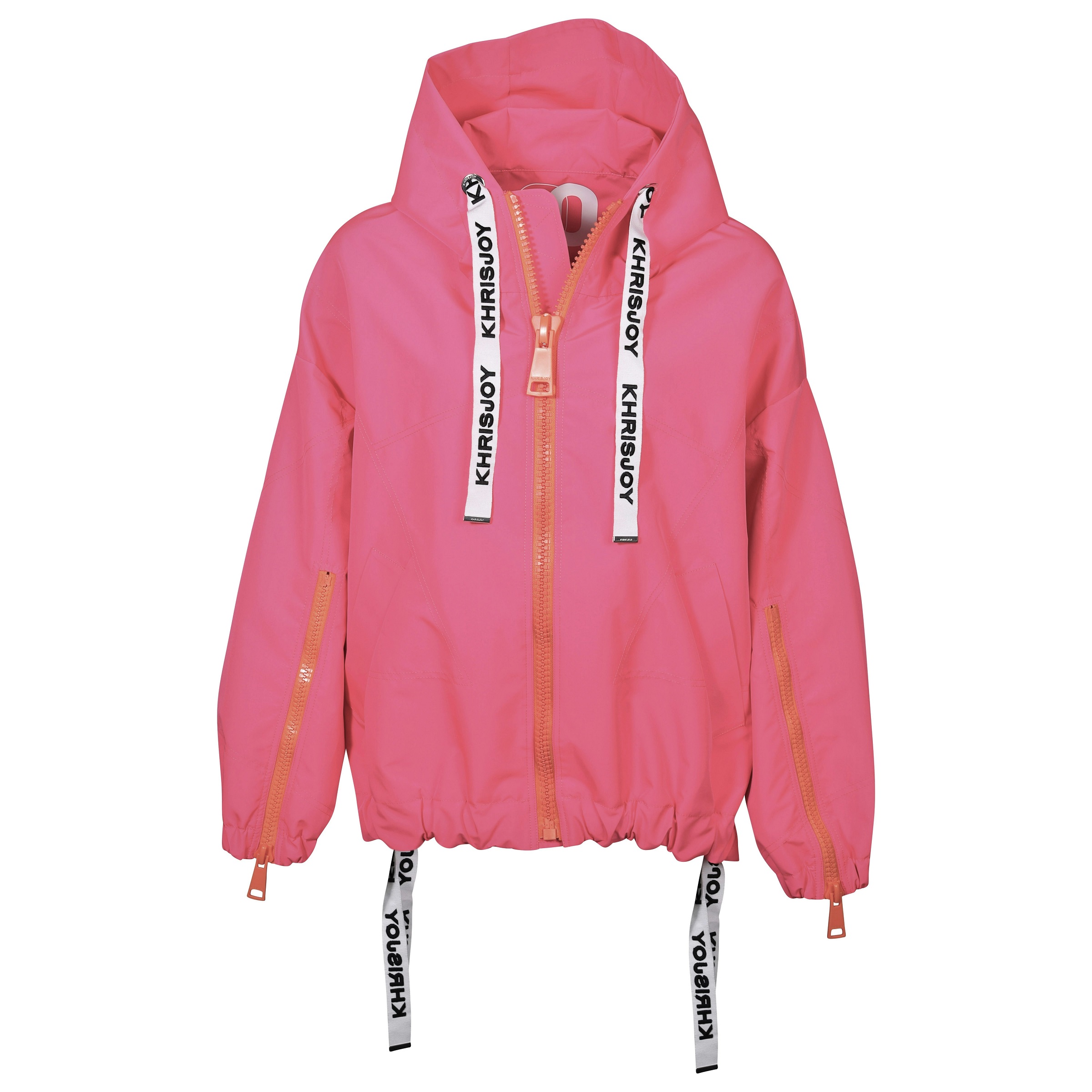 KHRISJOY Oversized Windbreaker Jacket in Flamingo Pink