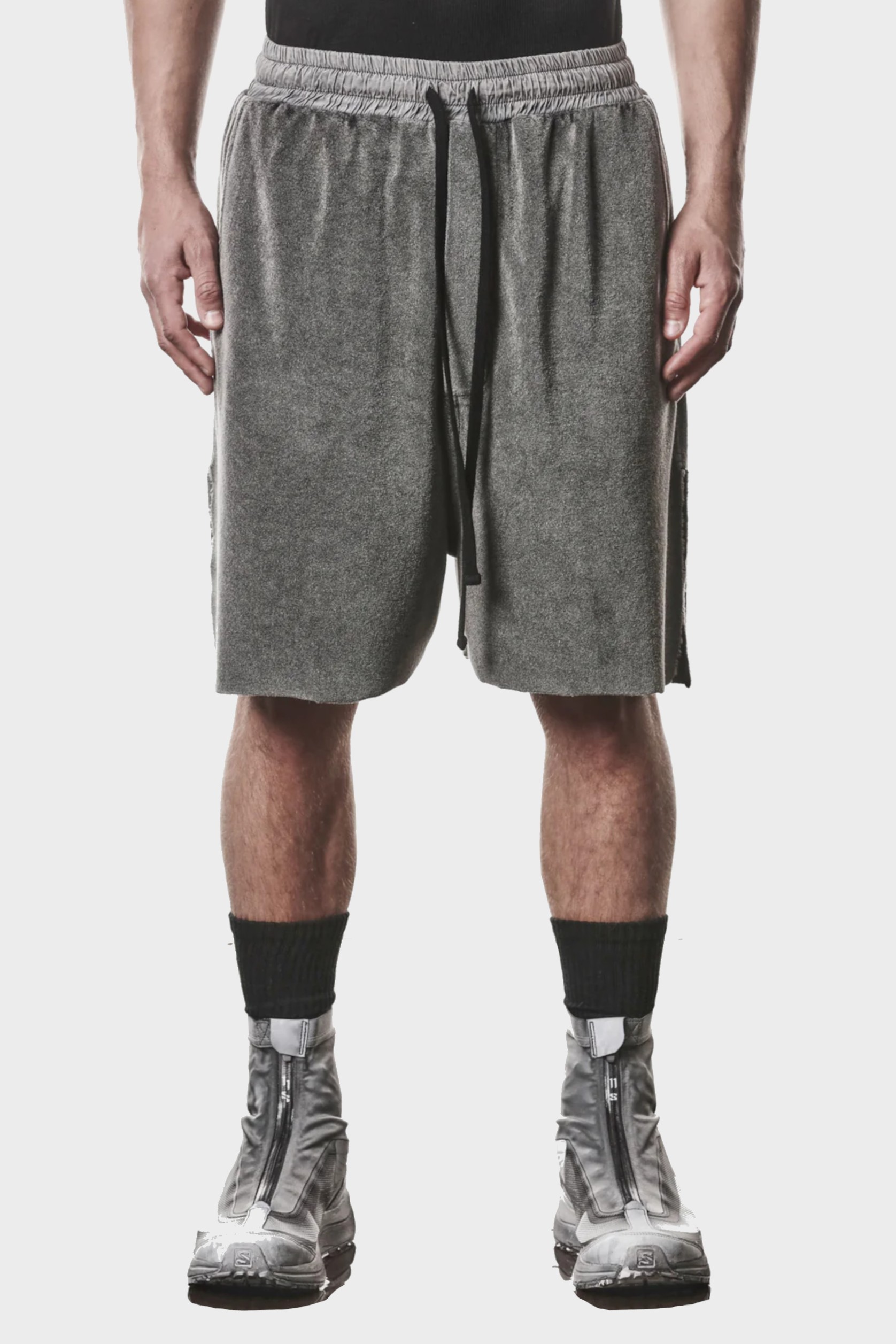 THOM KROM Terry Sweatshorts in Dark Used Grey