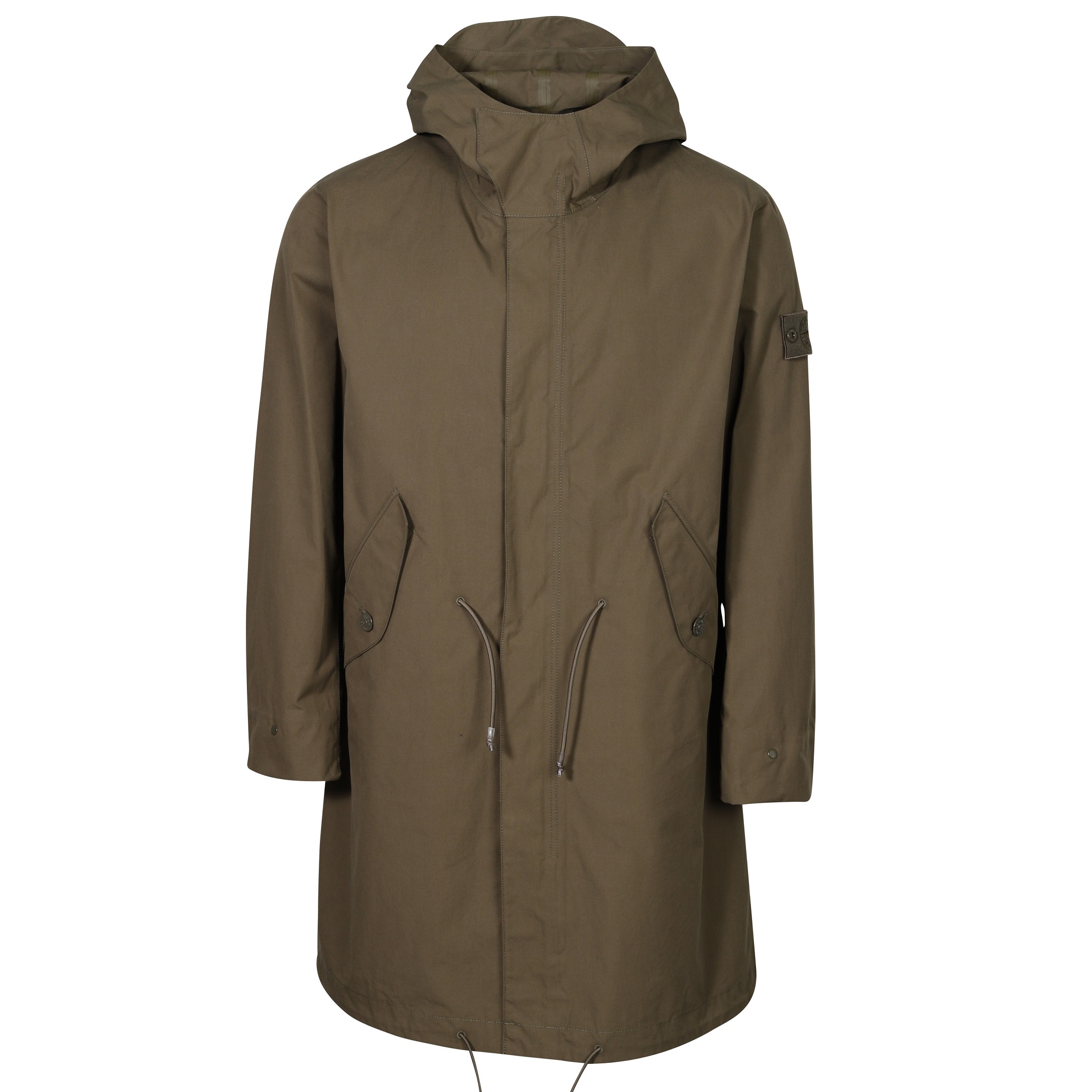 STONE ISLAND O-Ventile Ghost Parka in Military Green