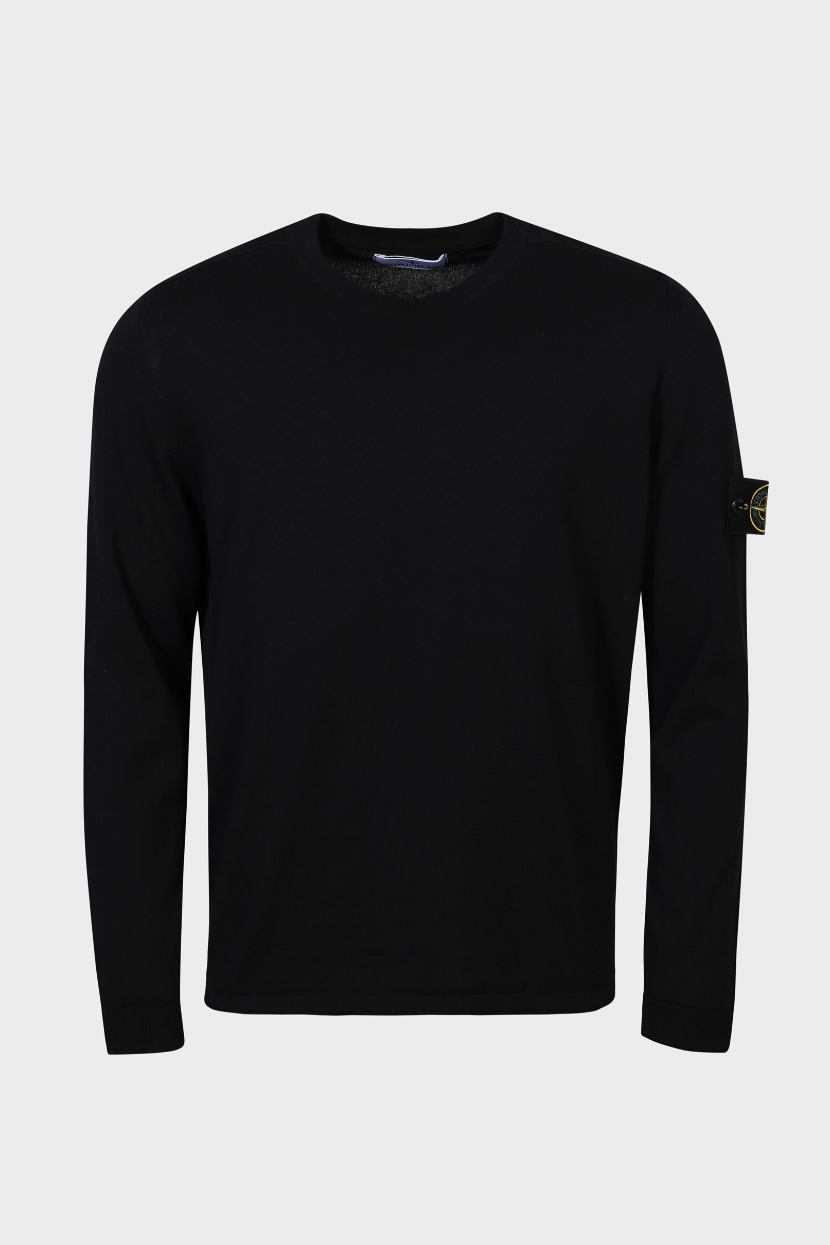 STONE ISLAND Cotton Knit Pullover in Black