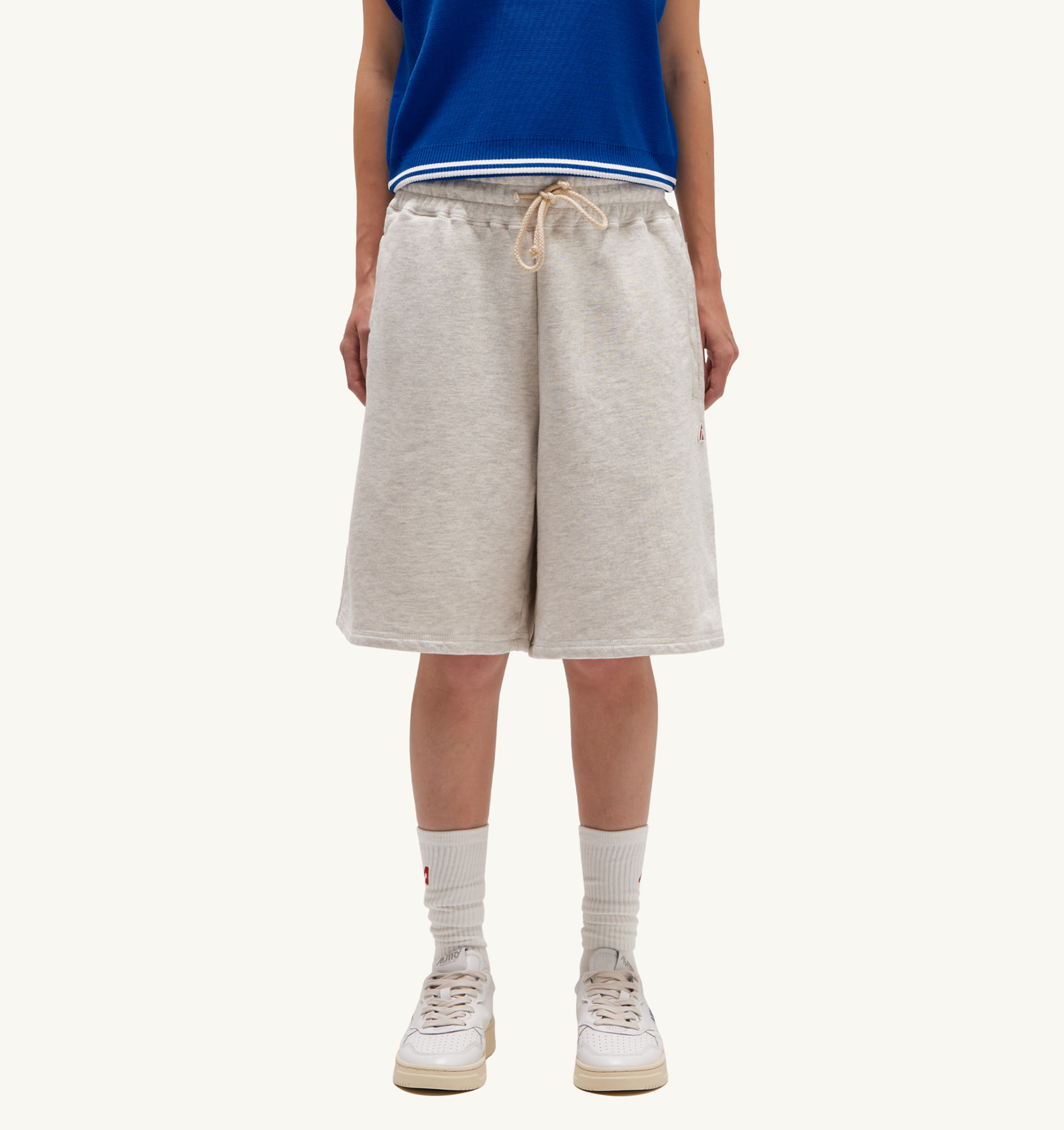 AUTRY ACTION PEOPLE Ease Sweatshorts in Ecru Melange XS