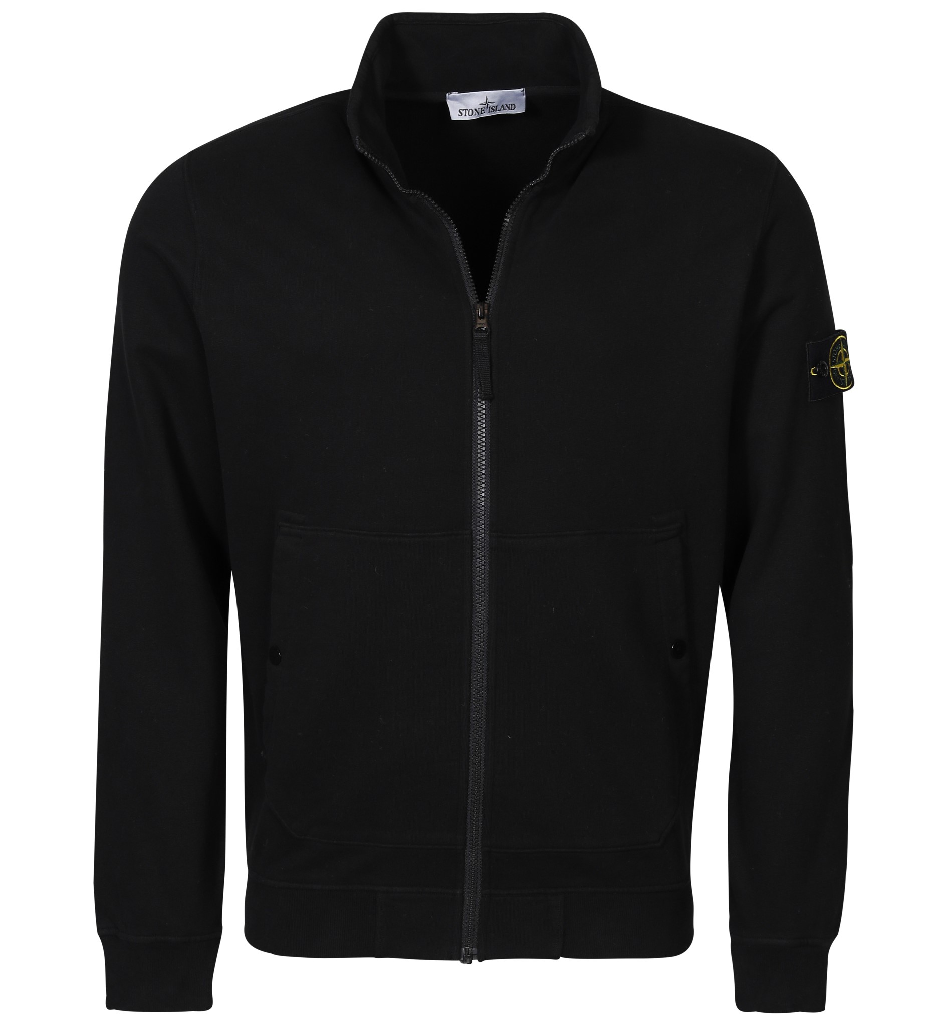 STONE ISLAND Zip Sweatshirt in Black 2XL