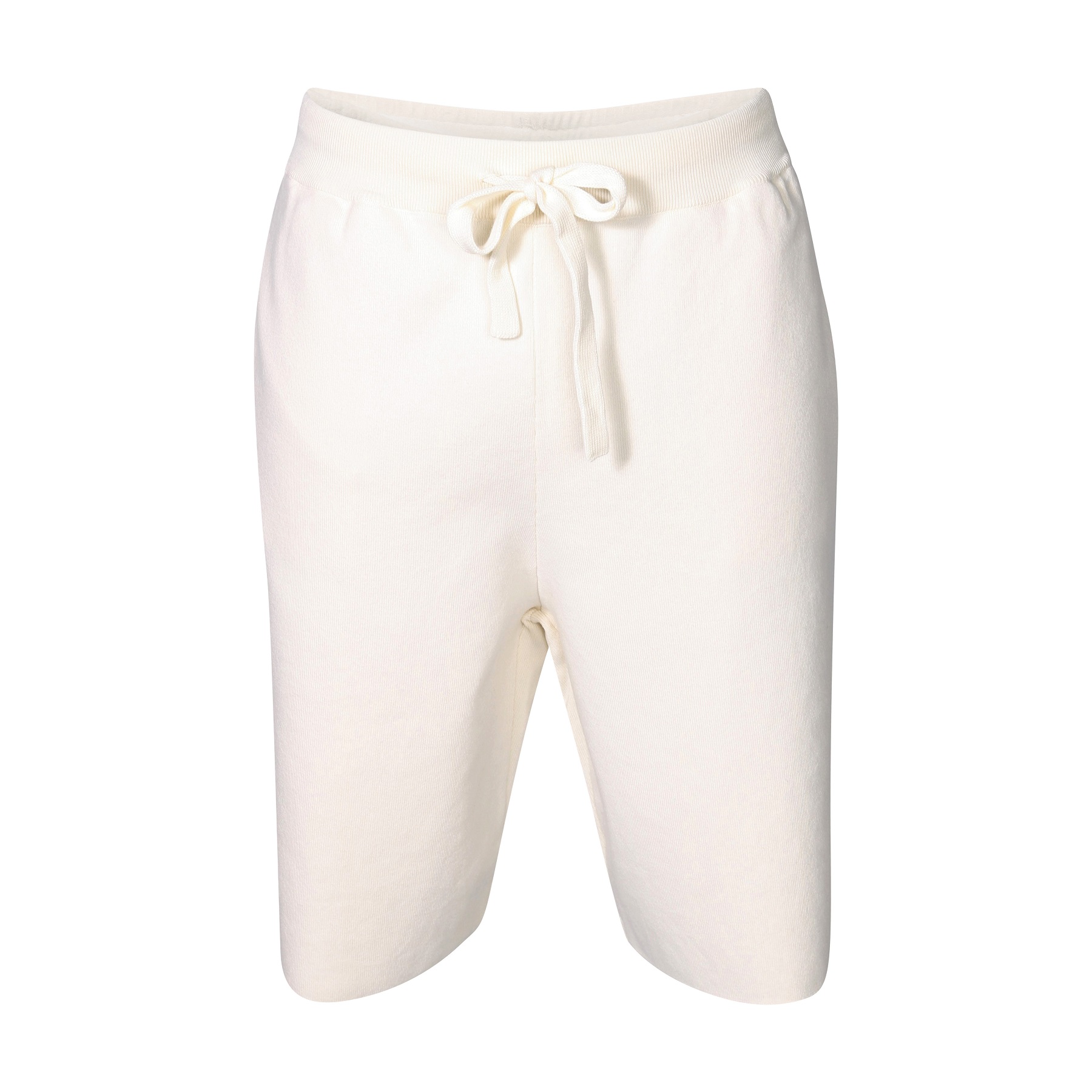 ROBERTO COLLINA Cotton Knit Shorts in Creme