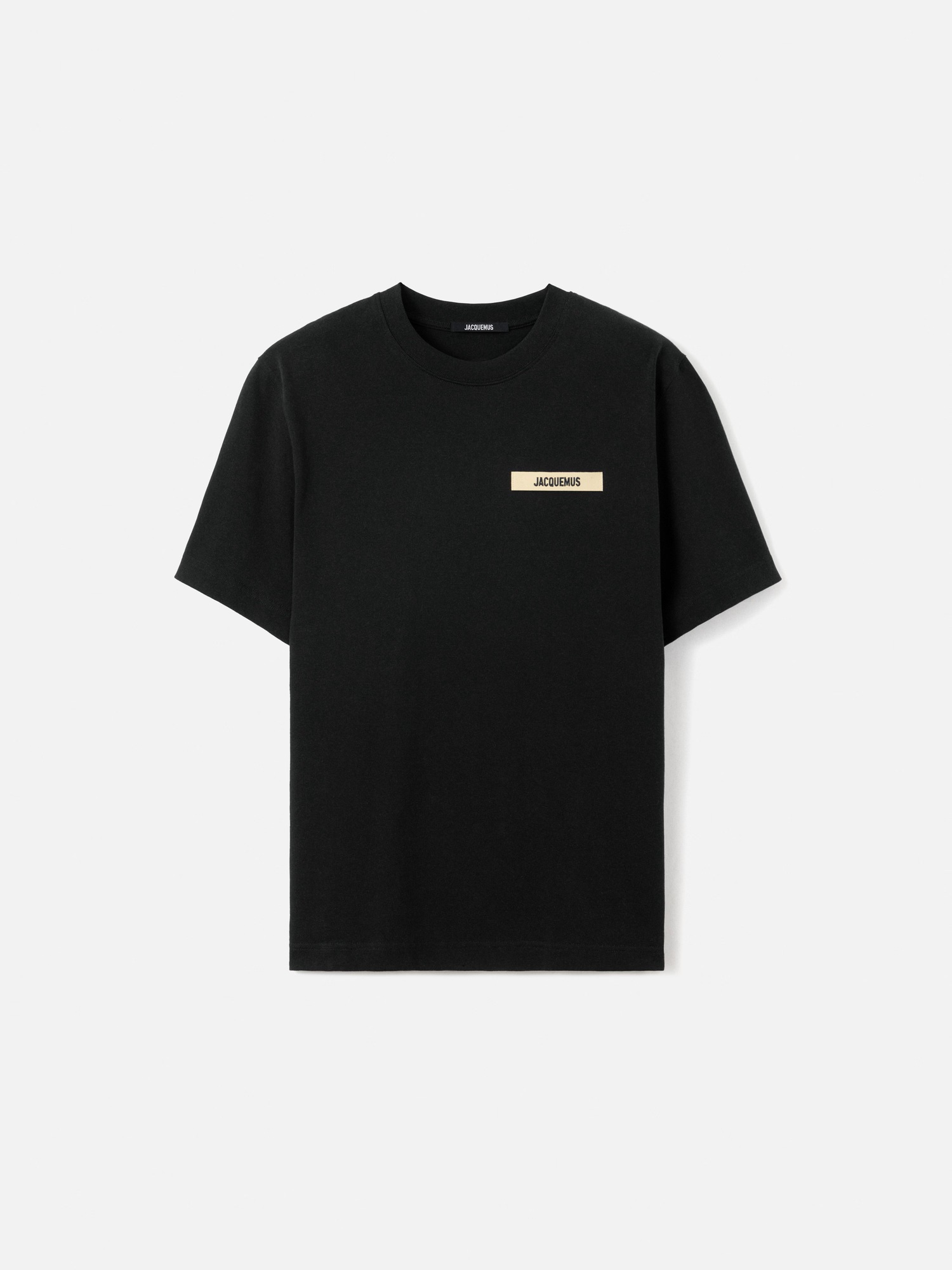 JACQUEMUS Grosgrain T-Shirt in Black