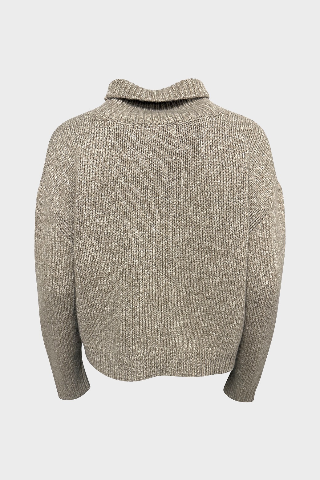 FLONA Cashmere Turtleneck Sweater Beige Melange