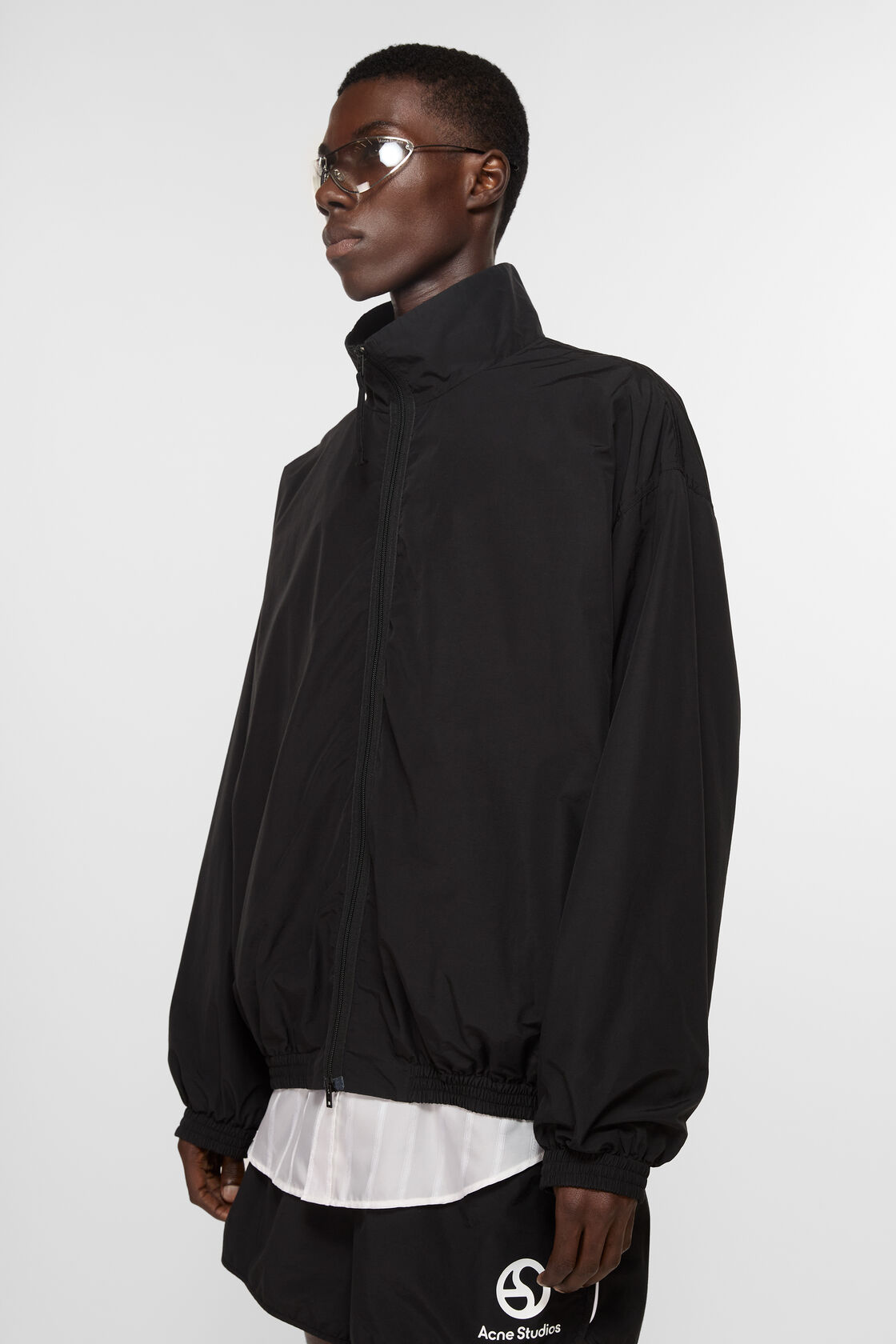 ACNE STUDIOS Logo Jacket in Black ACNE STUDIOS Logo Jacket in Black