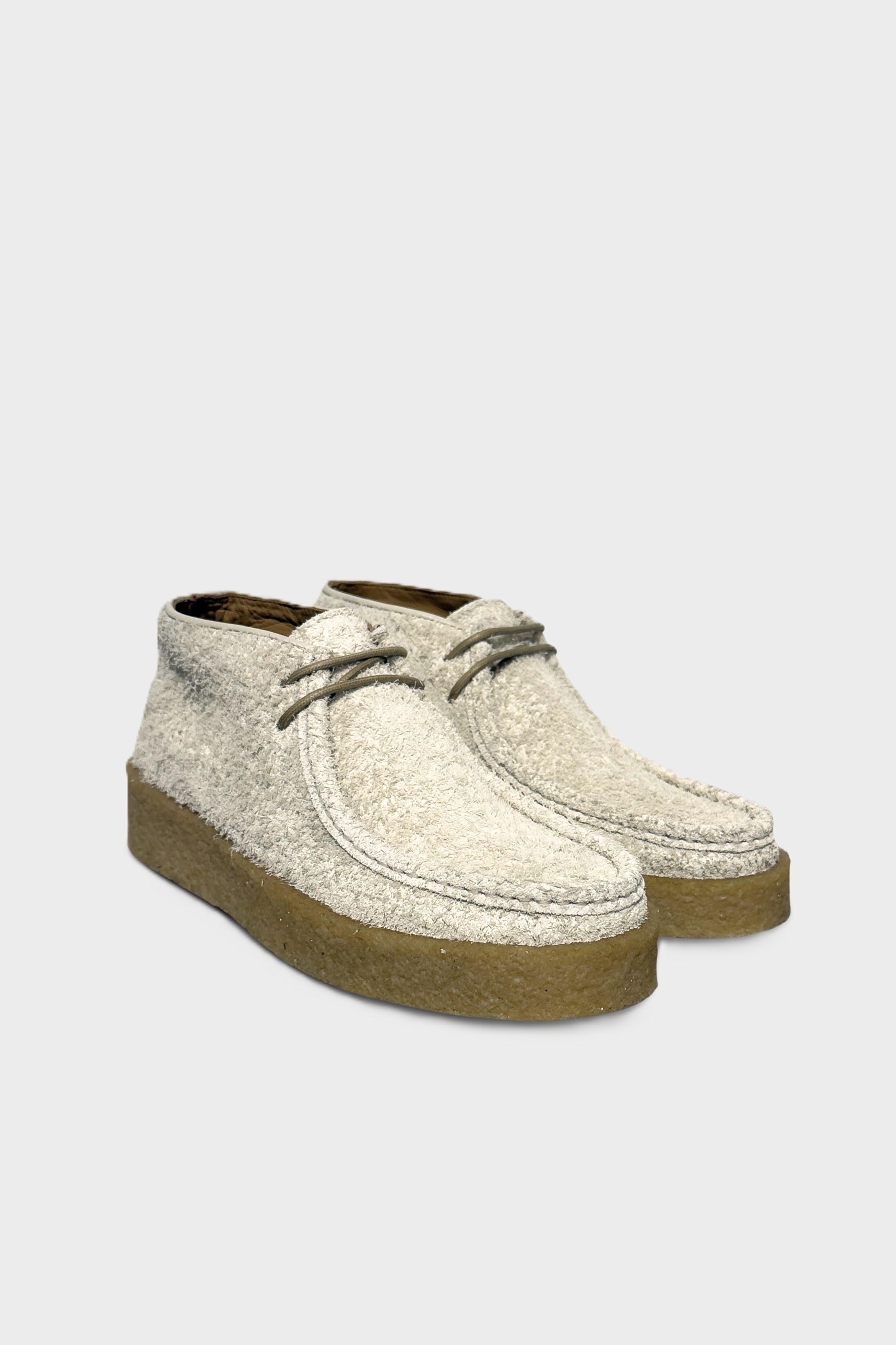 THE ORIGINAL PLAYBOY Low Moc Boots in Distressed Sand Suede