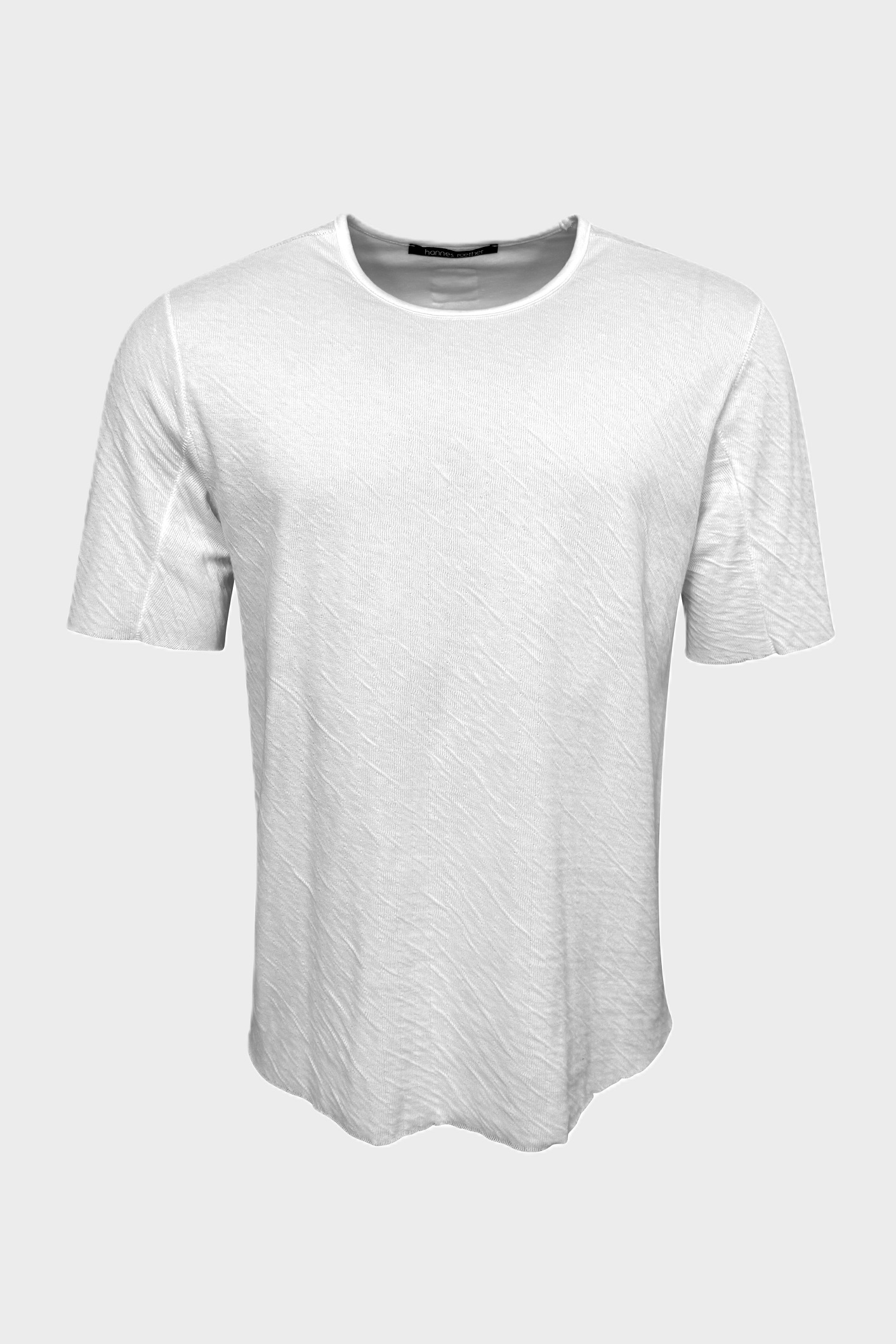 HANNES ROETHER Cozy Double Layered T-Shirt in White HANNES ROETHER Cozy Double Layered T-Shirt in White