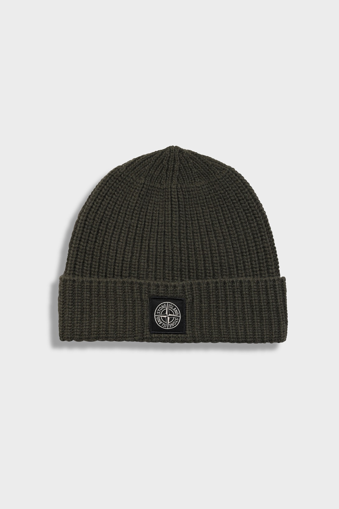 STONE ISLAND Knit Beanie in Olive