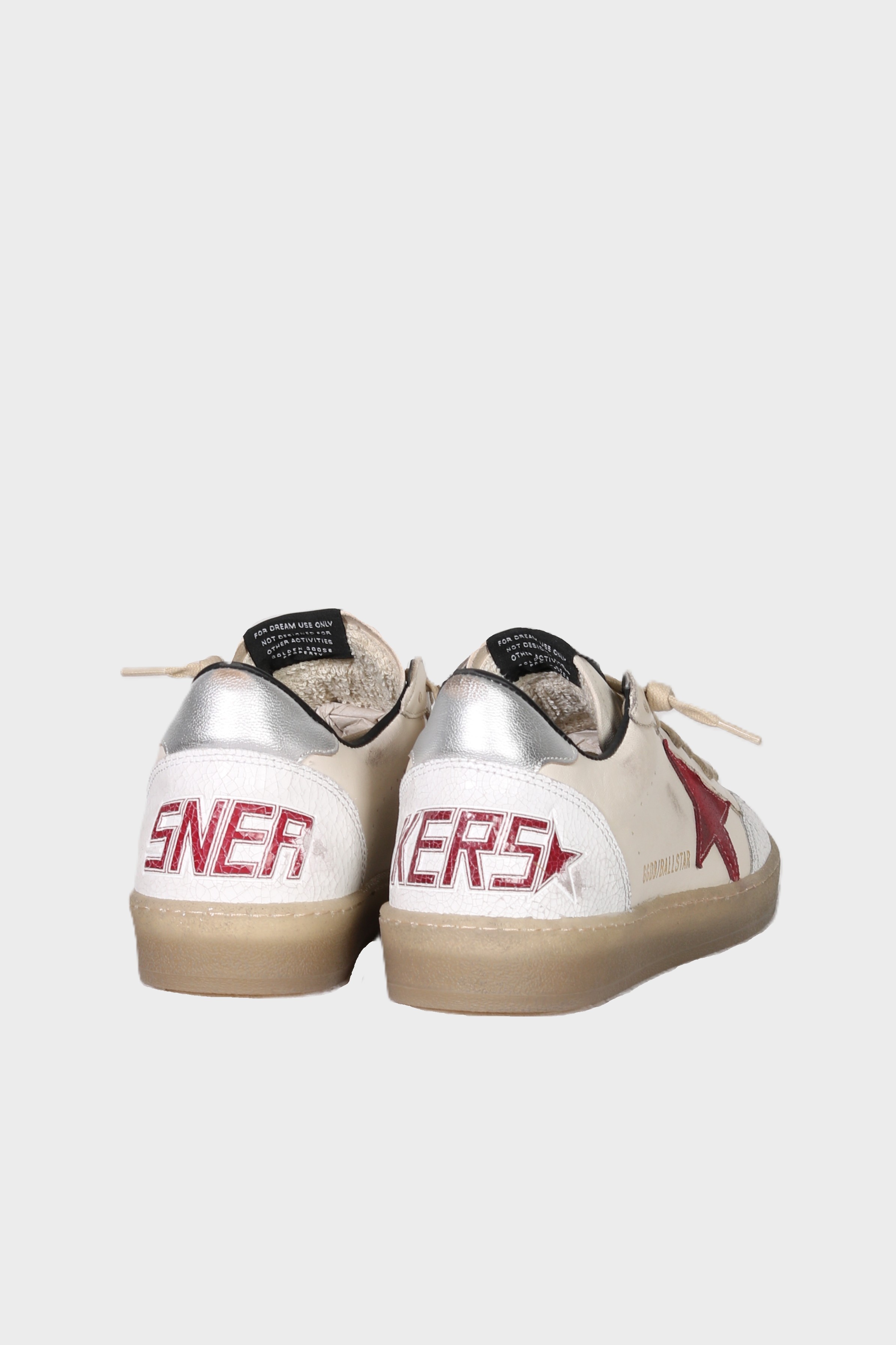 GOLDEN GOOSE Ballstar Cream/Red