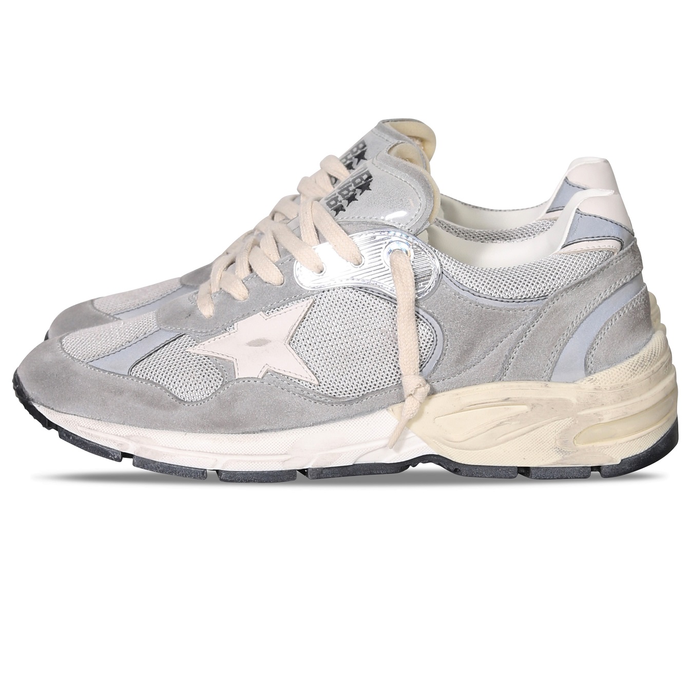 GOLDEN GOOSE Running Dad in Grey/Silver/White GOLDEN GOOSE Running Dad in Grey/Silver/White