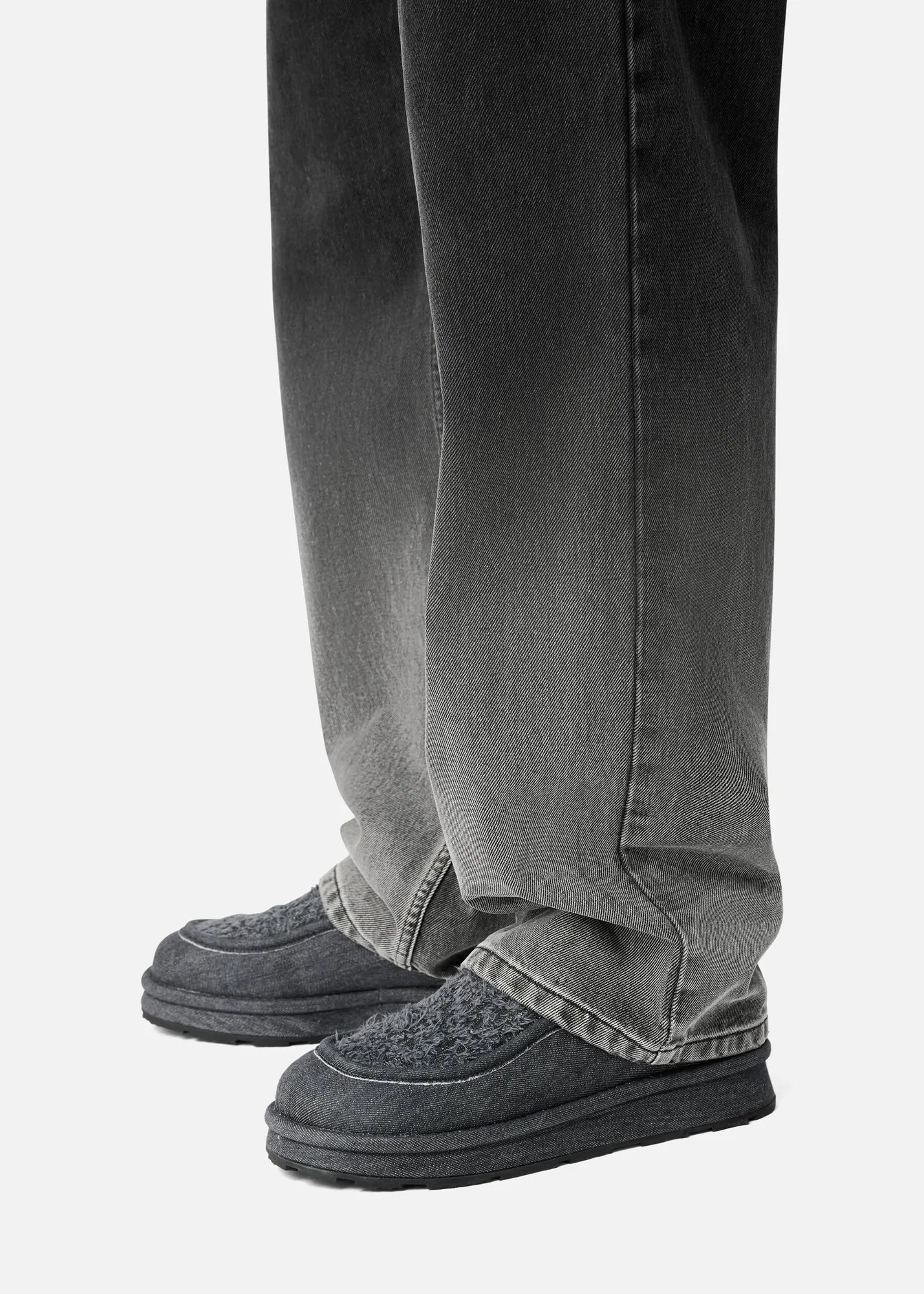 AXEL ARIGATO Loose Fit Fade Jeans in Dark Grey