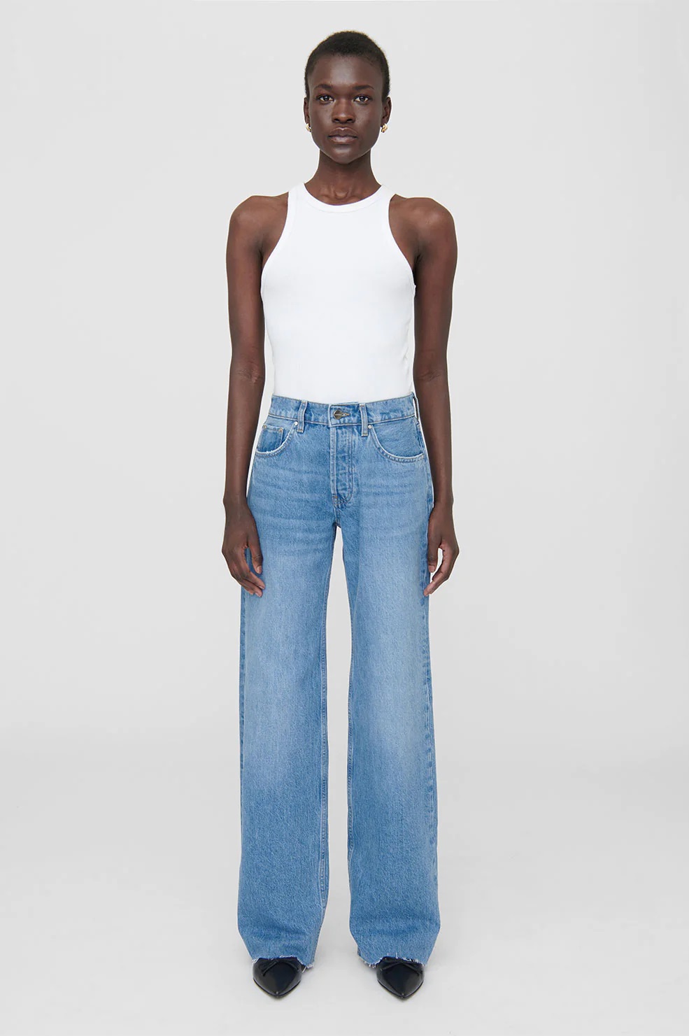 ANINE BING Hugh Jeans in Panama Blue