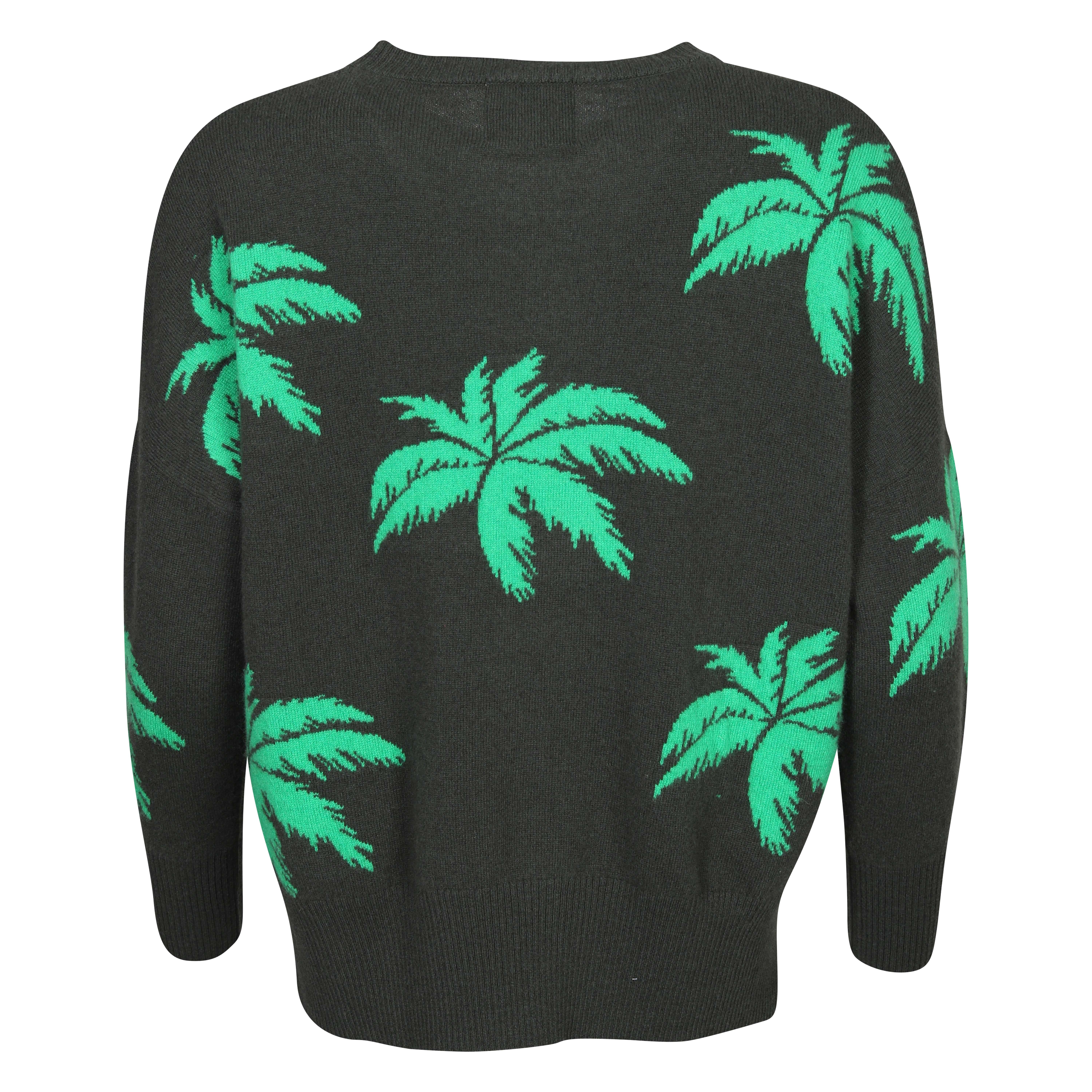 Jumper1234 Cashmere Palm Tree Boyfriend Sweater