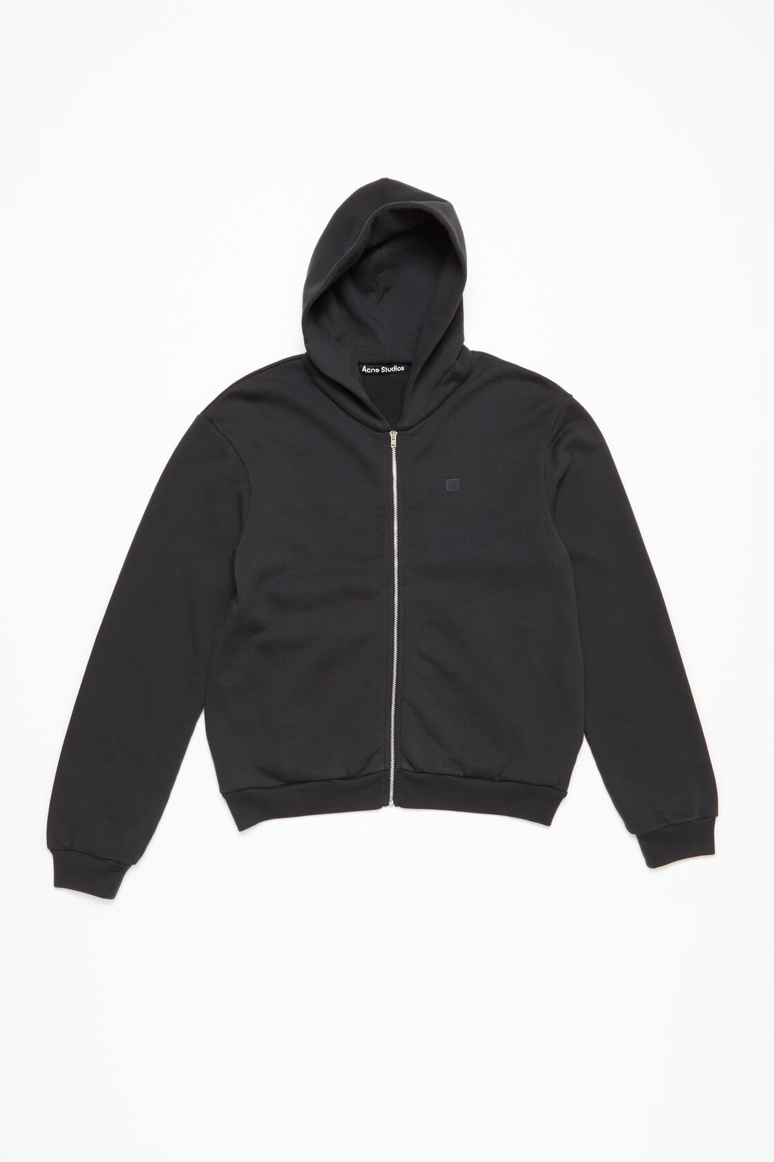 ACNE STUDIOS Face Zip Hoodie in Black