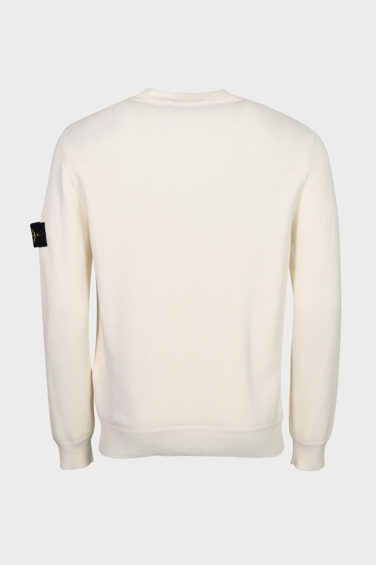 STONE ISLAND Cotton Knit Pullover in Cream