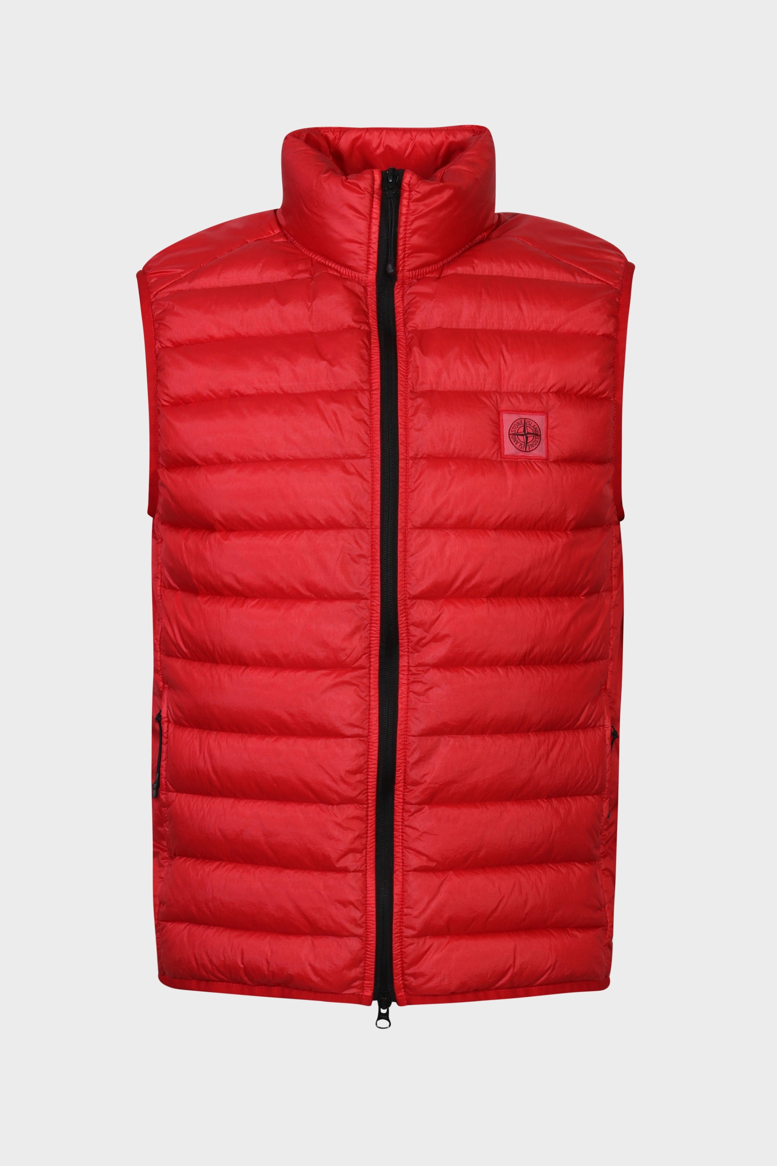 STONE ISLAND Down Vest in Red