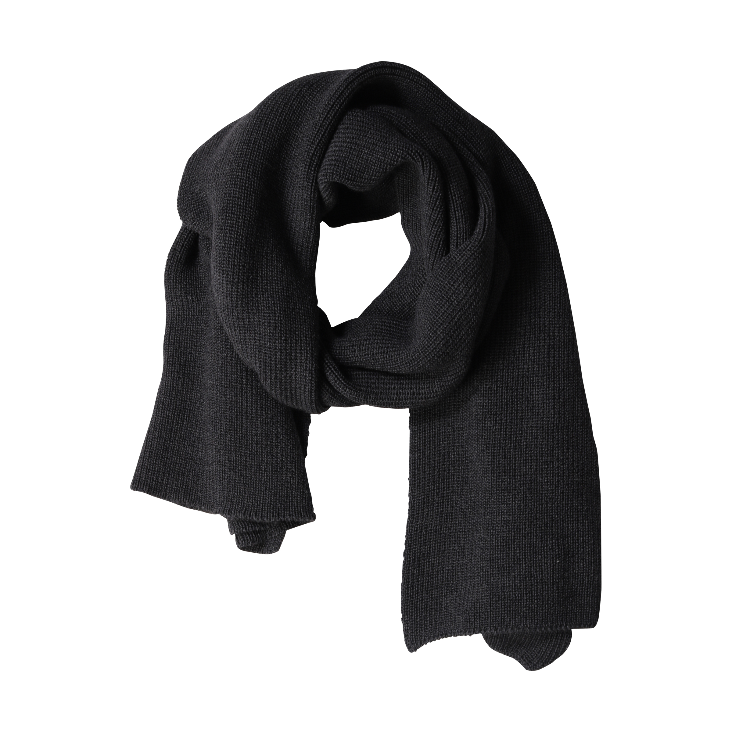 HANNES ROETHER Knit Scarf in Dark Grey